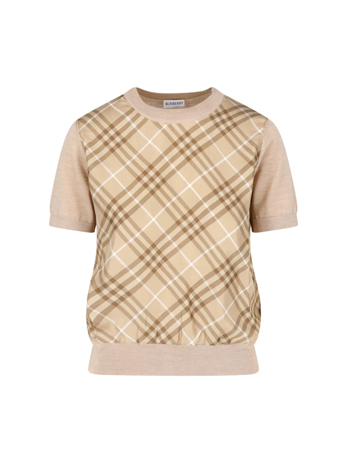 Burberry Maglia In Lana E Seta