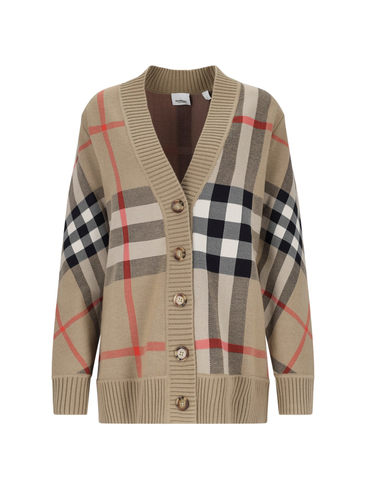 Burberry Cardigan "check" In Beige