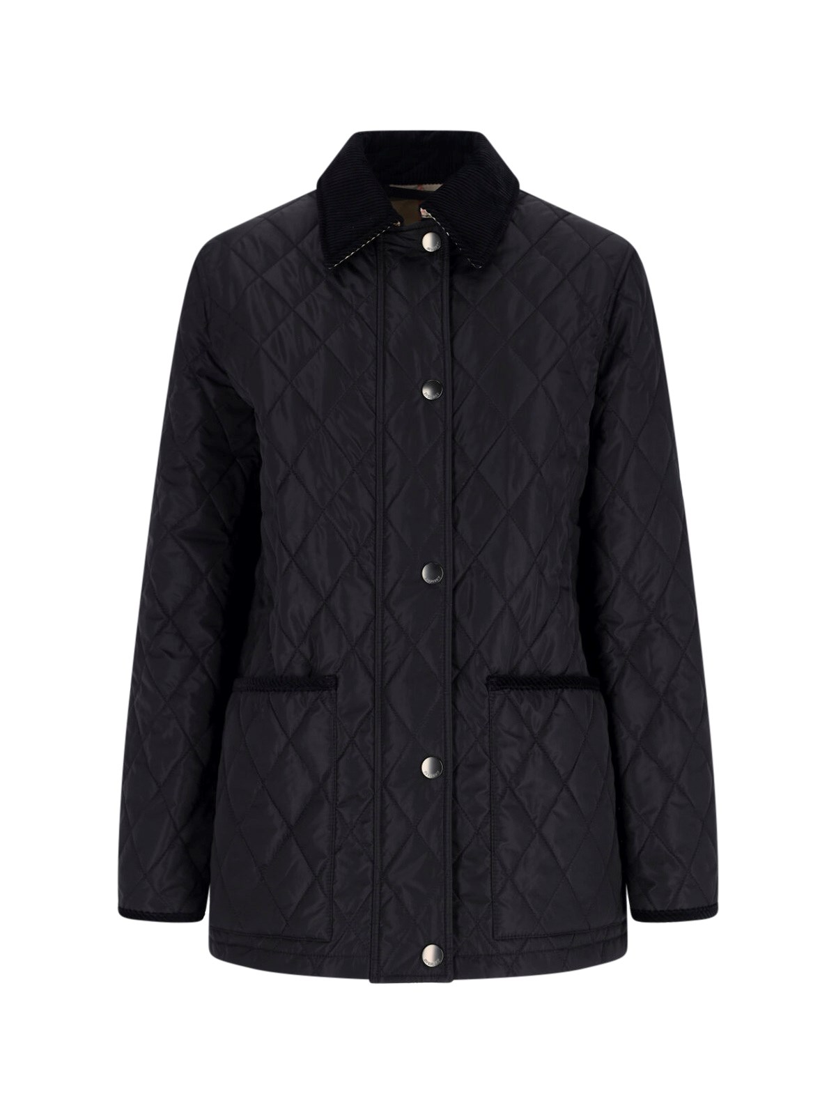Burberry Donna Nero Giacca Trapuntata A Diamante