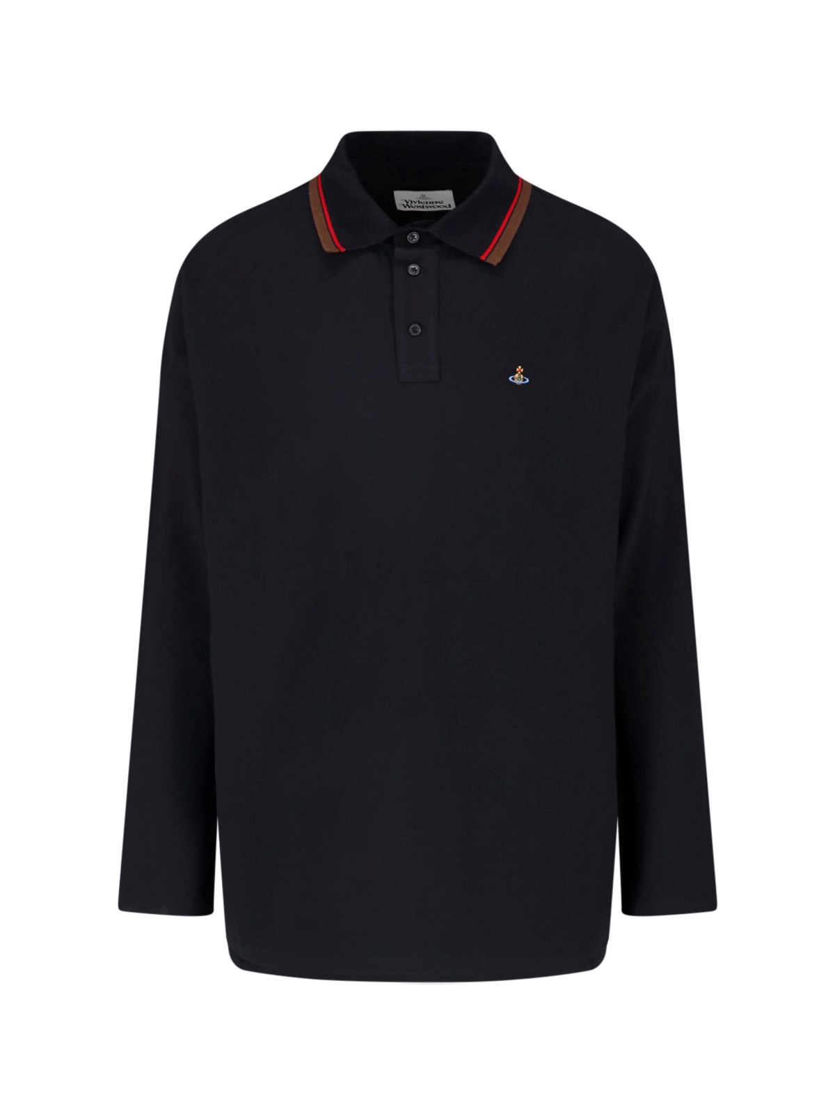 Vivienne Westwood Men's Black Cotton Piqué Polo