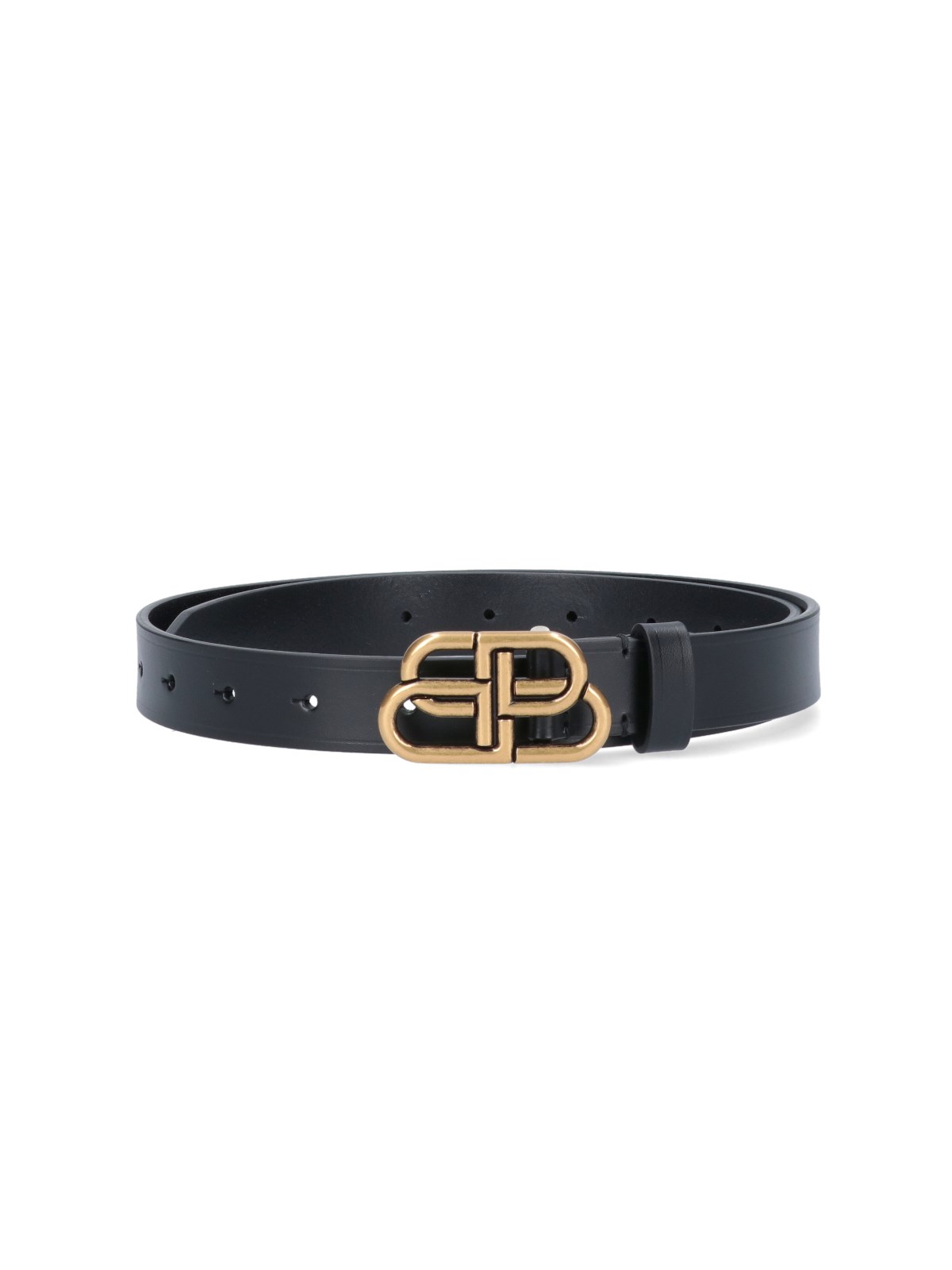 Balenciaga BB Thin Belt — Black