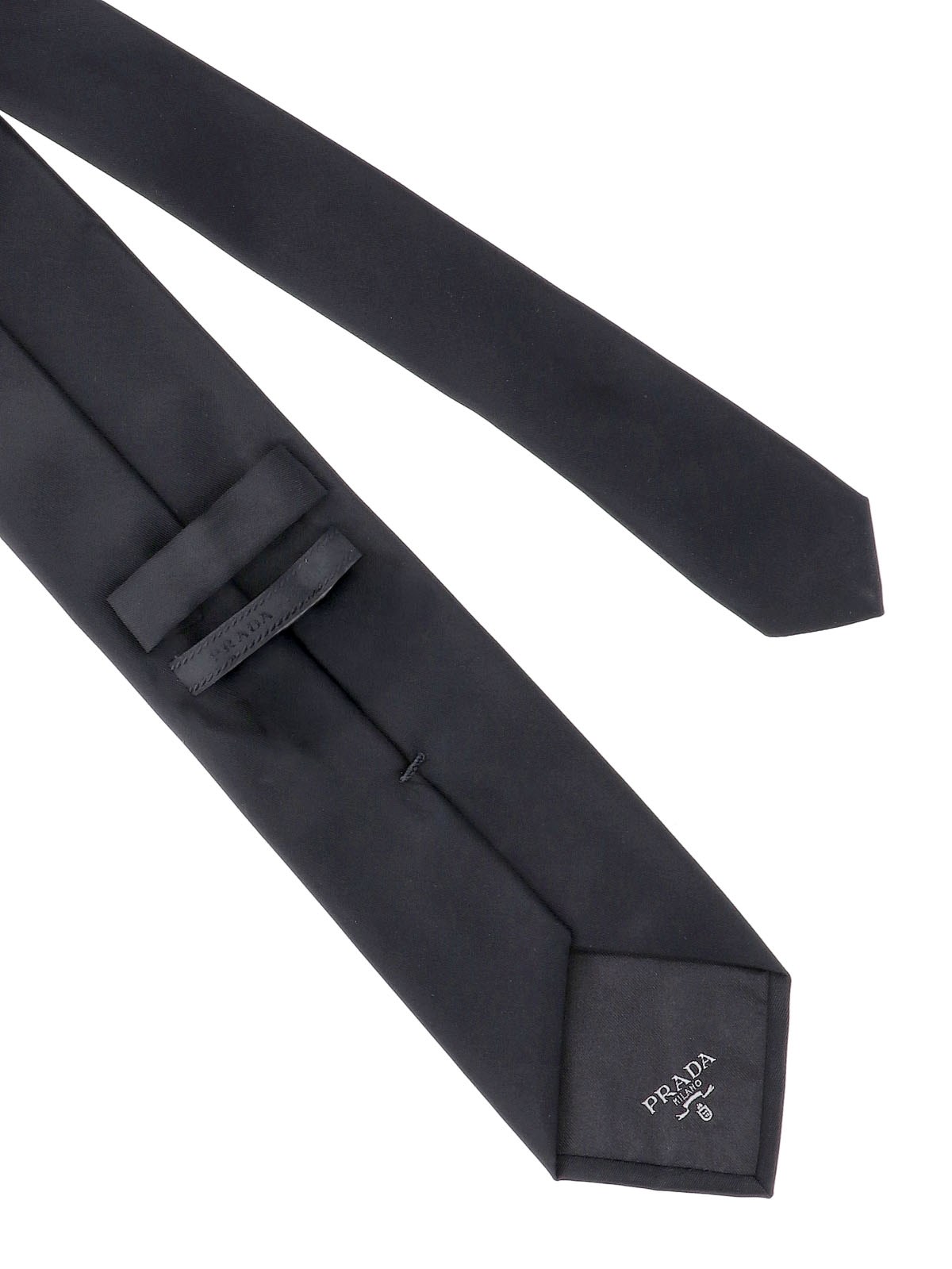 Prada Silk logo tie available on SUGAR - 217223