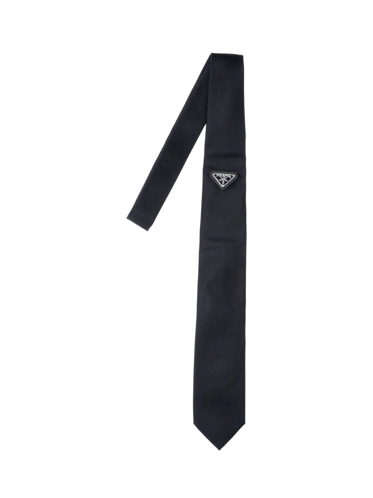 PRADA SATIN LOGO NECK TIE サテン ロゴ ネクタイ Prada Silk logo tie available on SUGAR - 217223