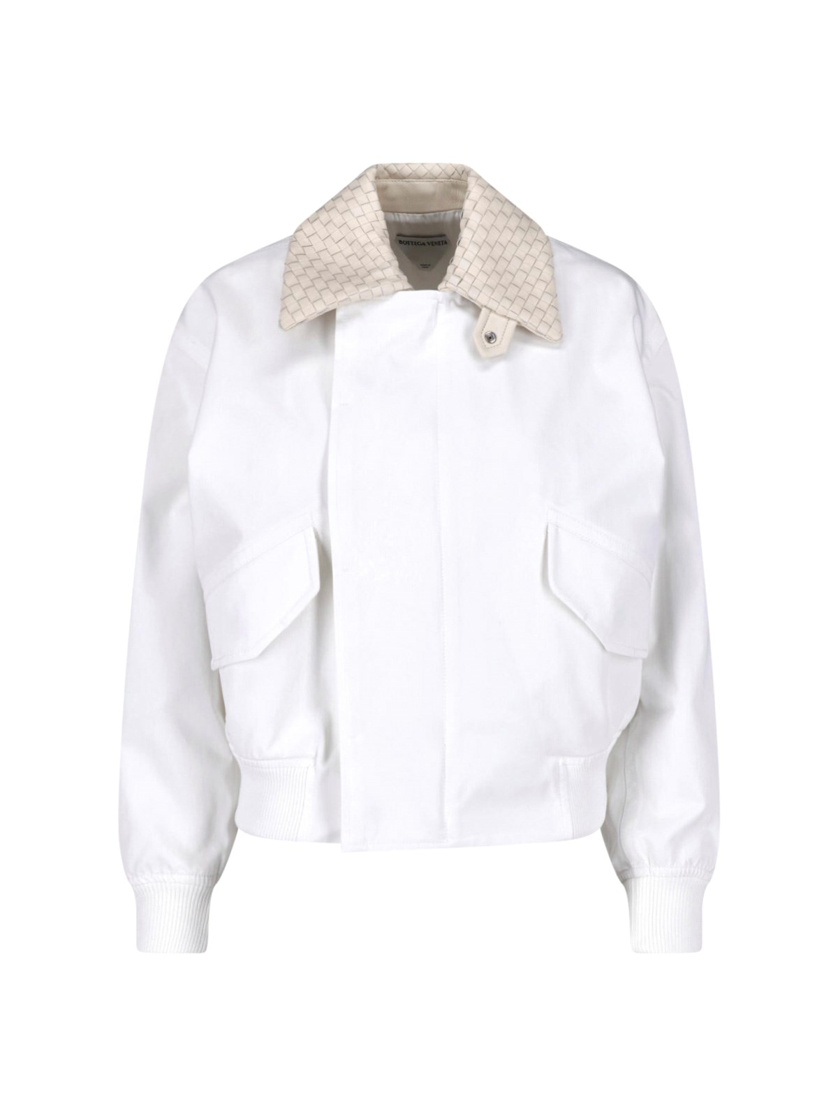 Bottega Veneta Jacket Collar "intrecciato" In White