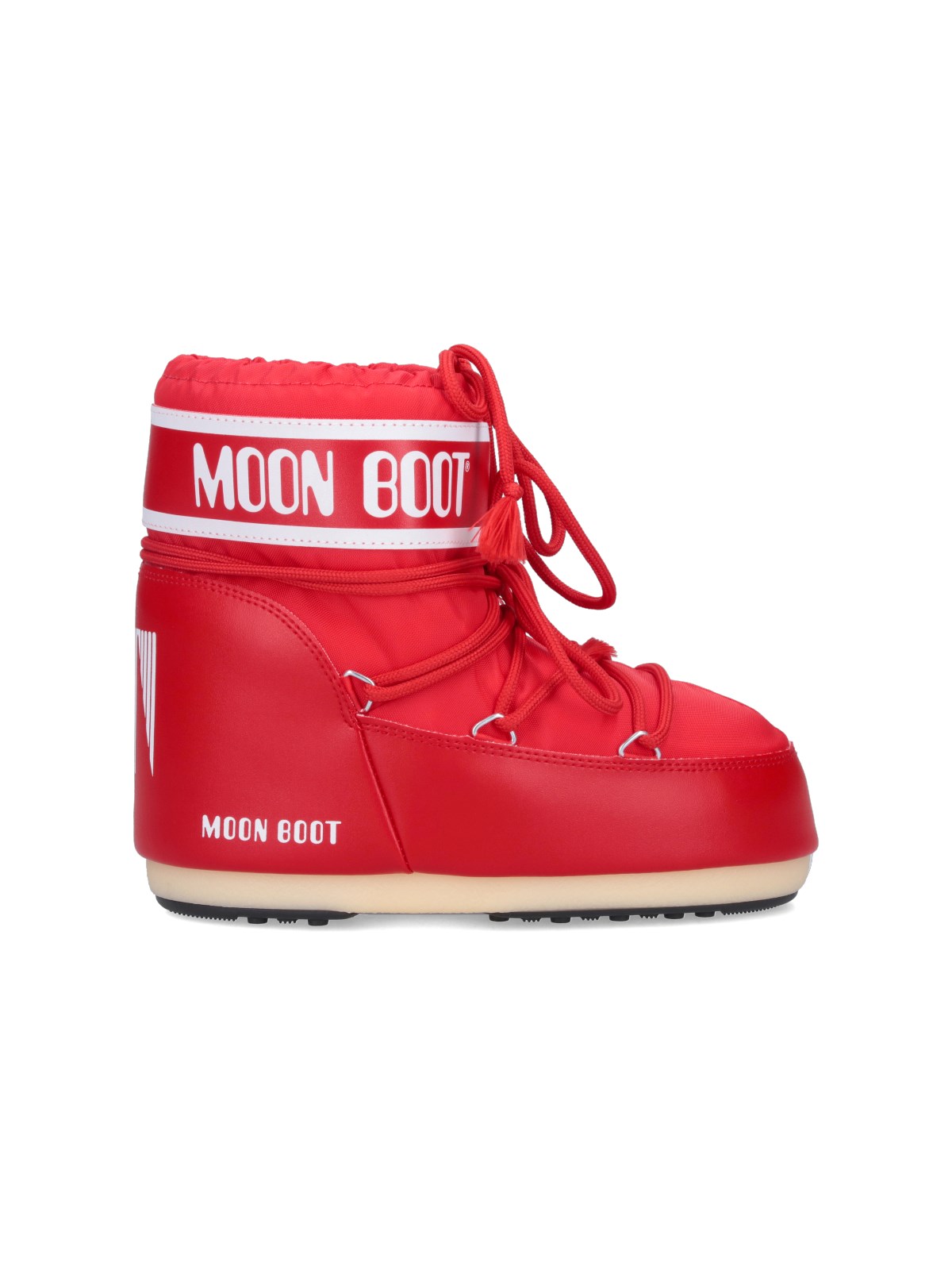 Moon Boot Unisex Red Padded Ankle Boots "Icon Low"