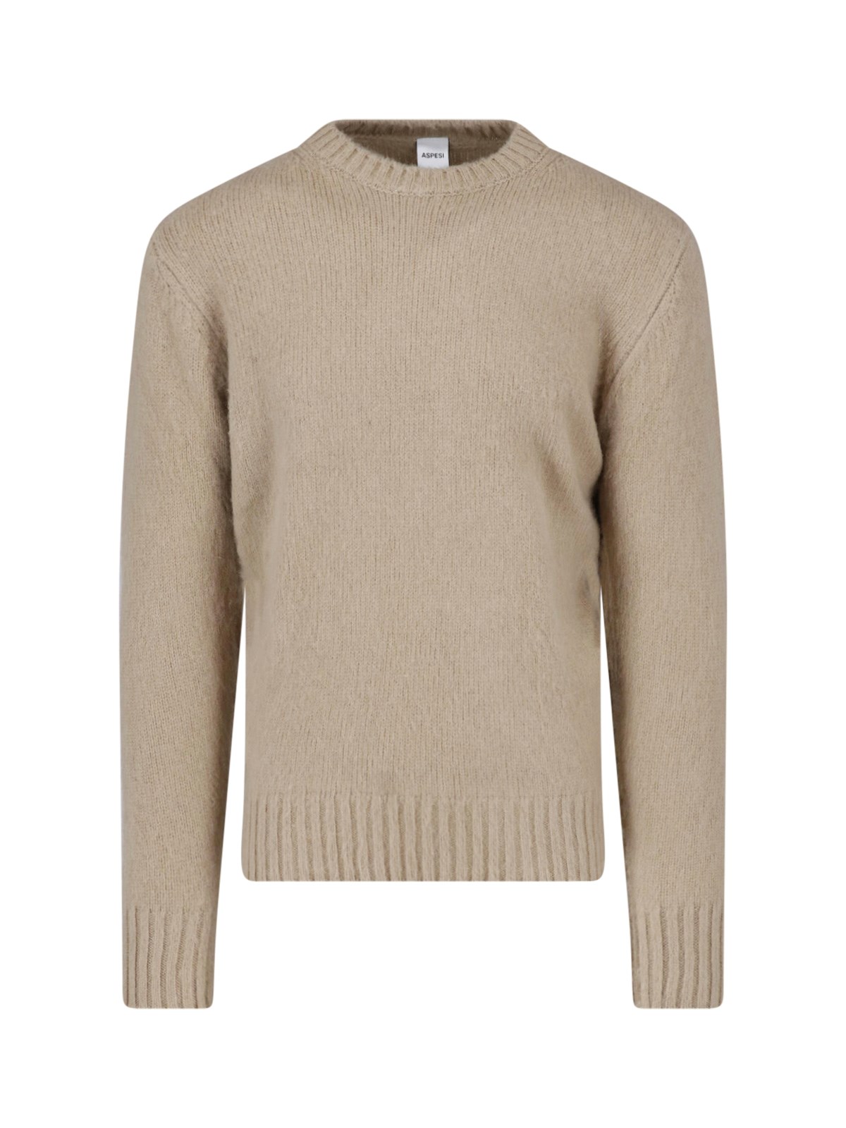Aspesi Ribbed Wool Sweater — Beige