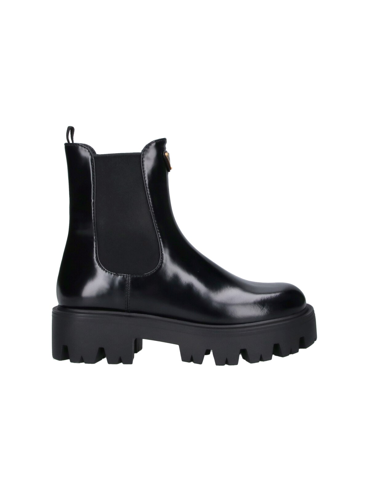 Prada Brushed Leather Ankle Boots