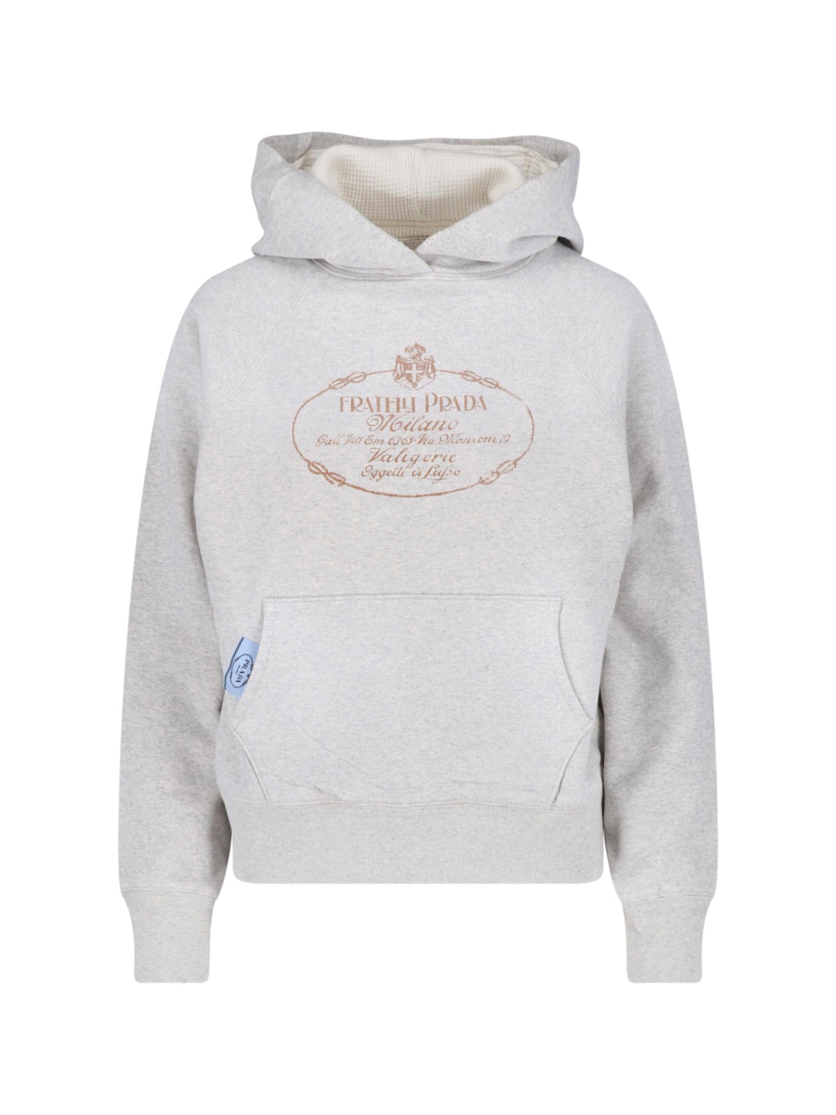 Prada Women's Gray Printed Hoodie