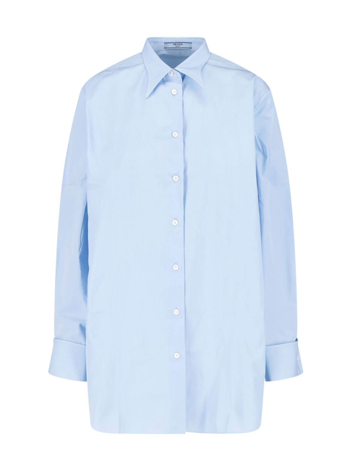 Prada Women's Light Blue Cotton Poplin Shirt
