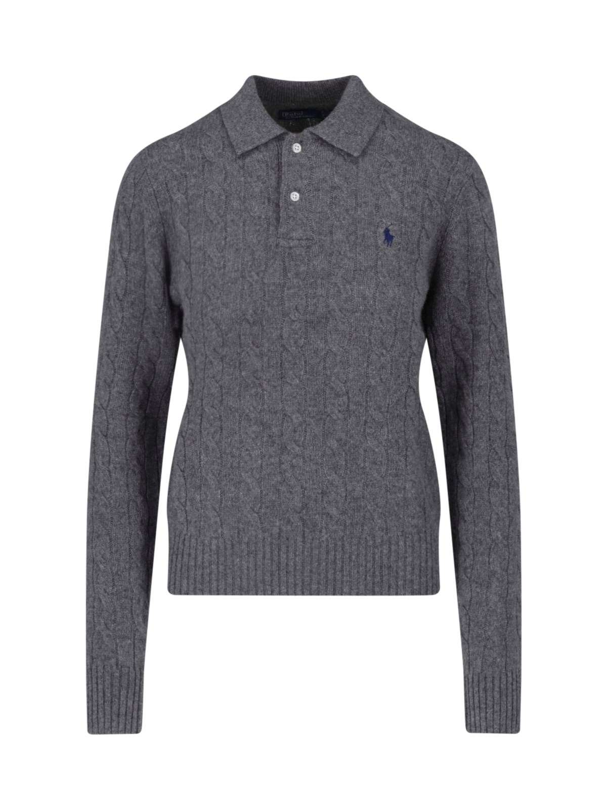 Polo Ralph Lauren Wool And Cashmere Polo In Gray