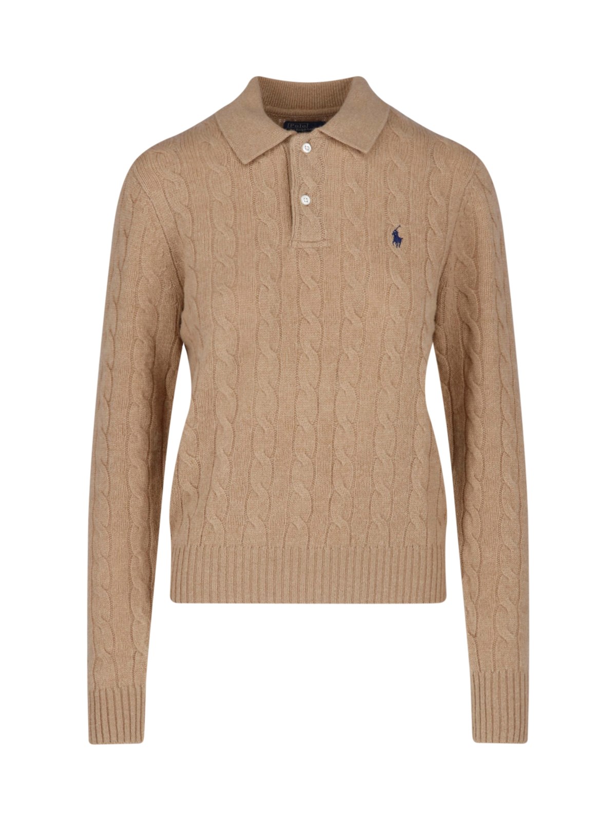 Polo Ralph Lauren Wool And Cashmere Polo In Beige