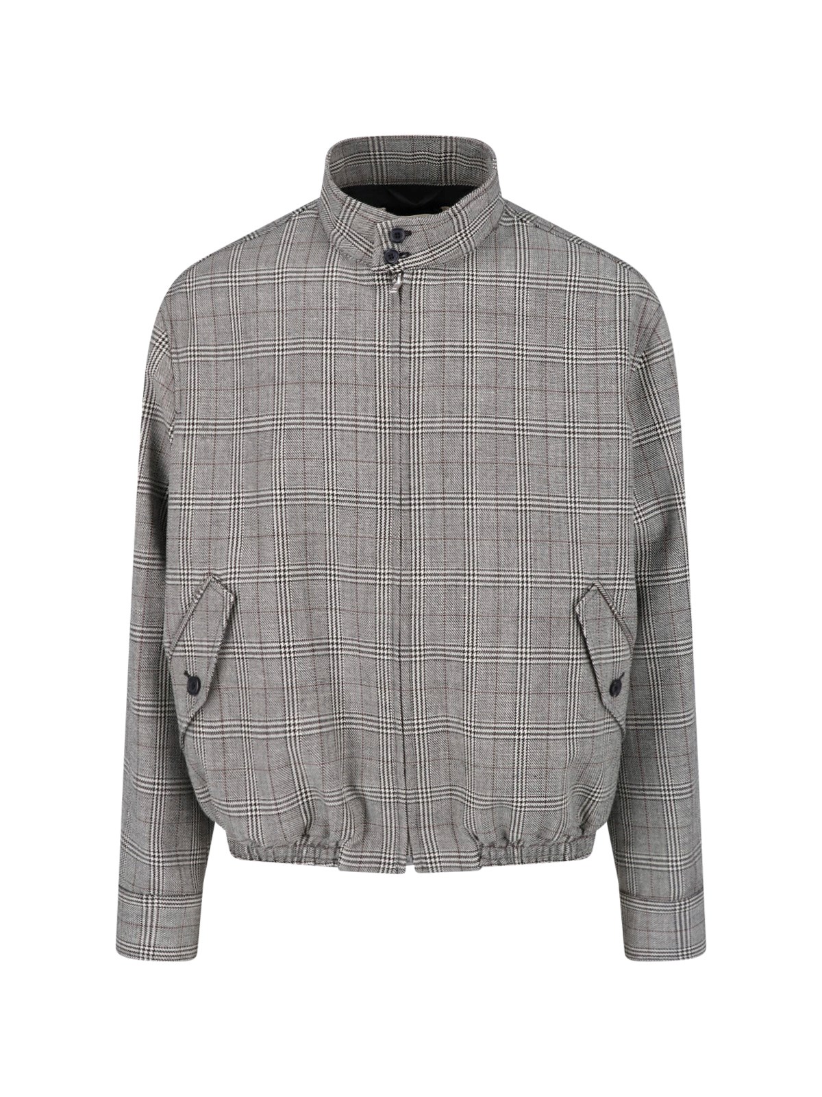 Marni Men's Black Virgin Wool Checked Jacket