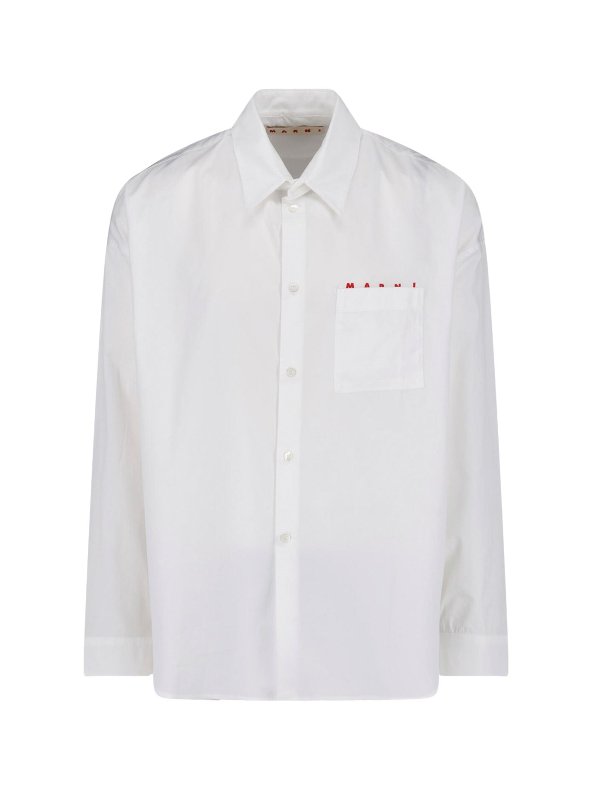 Marni Uomo Bianco Camicia In Cotone
