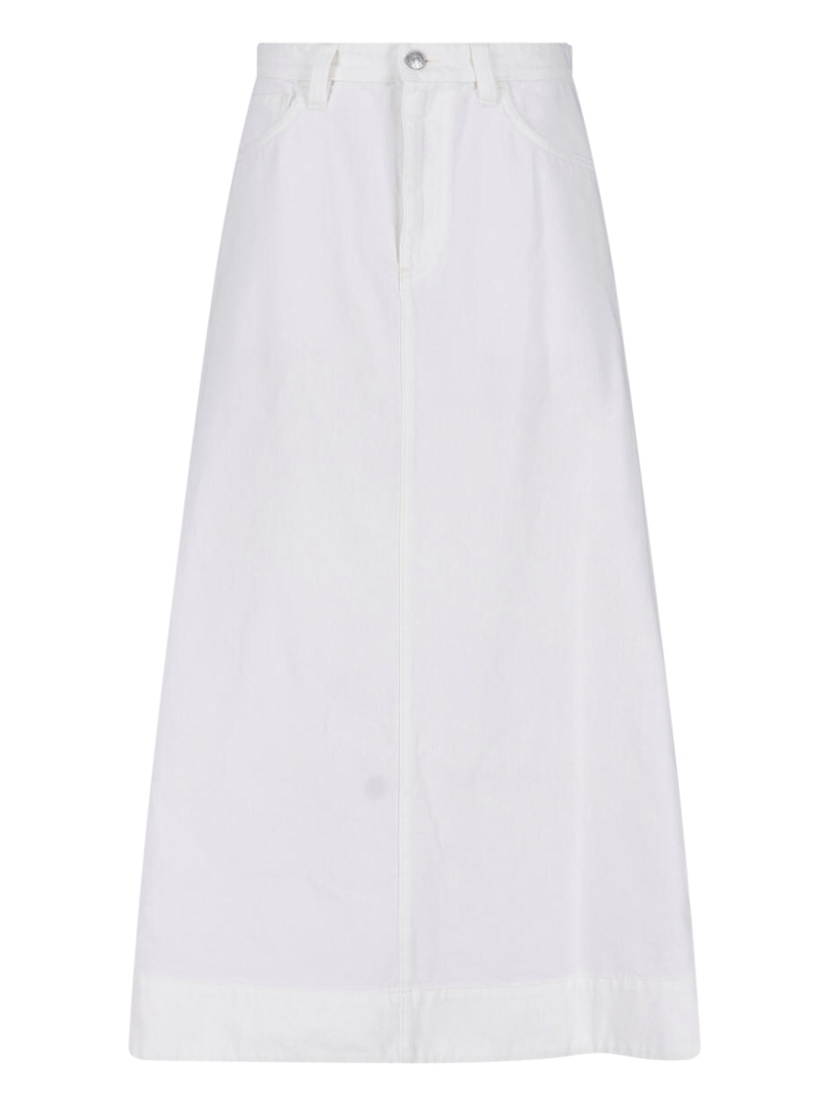 Marni Donna Bianco Gonna Midi In Cotone