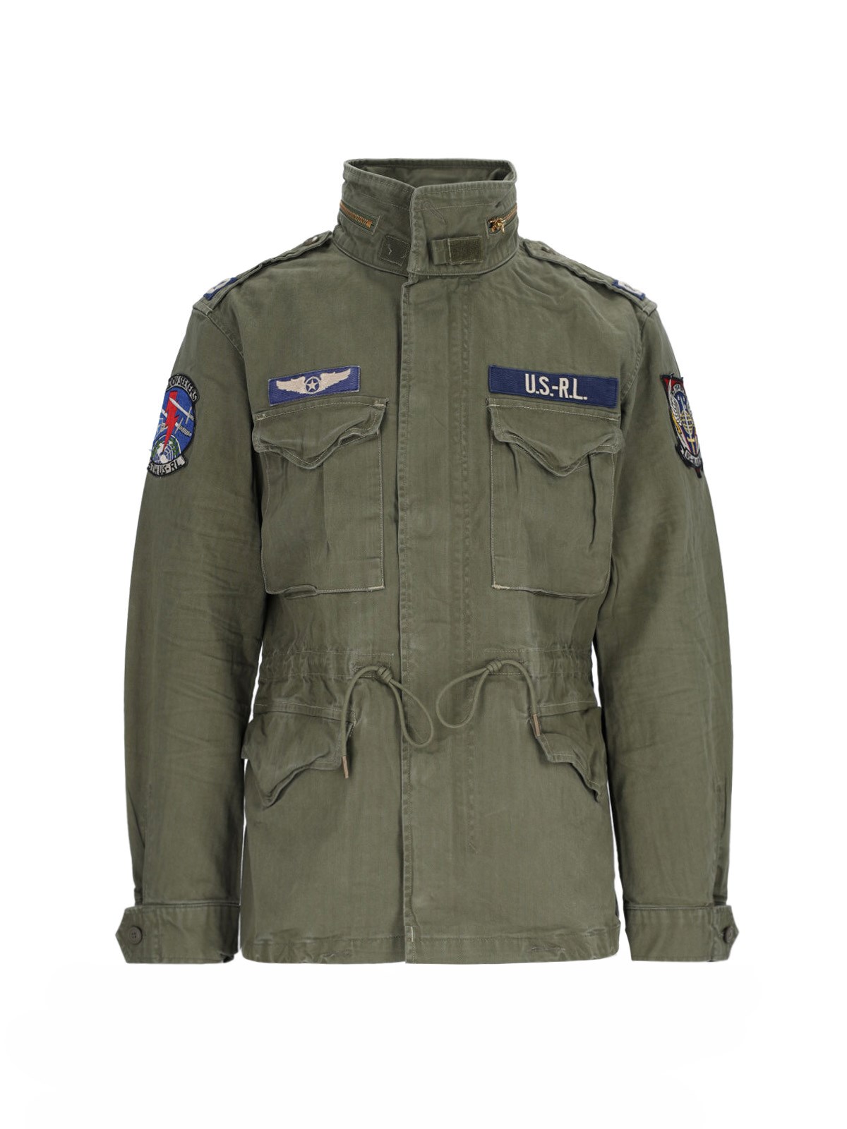 Polo Ralph Lauren Military-Patch Cotton Jacket — Green