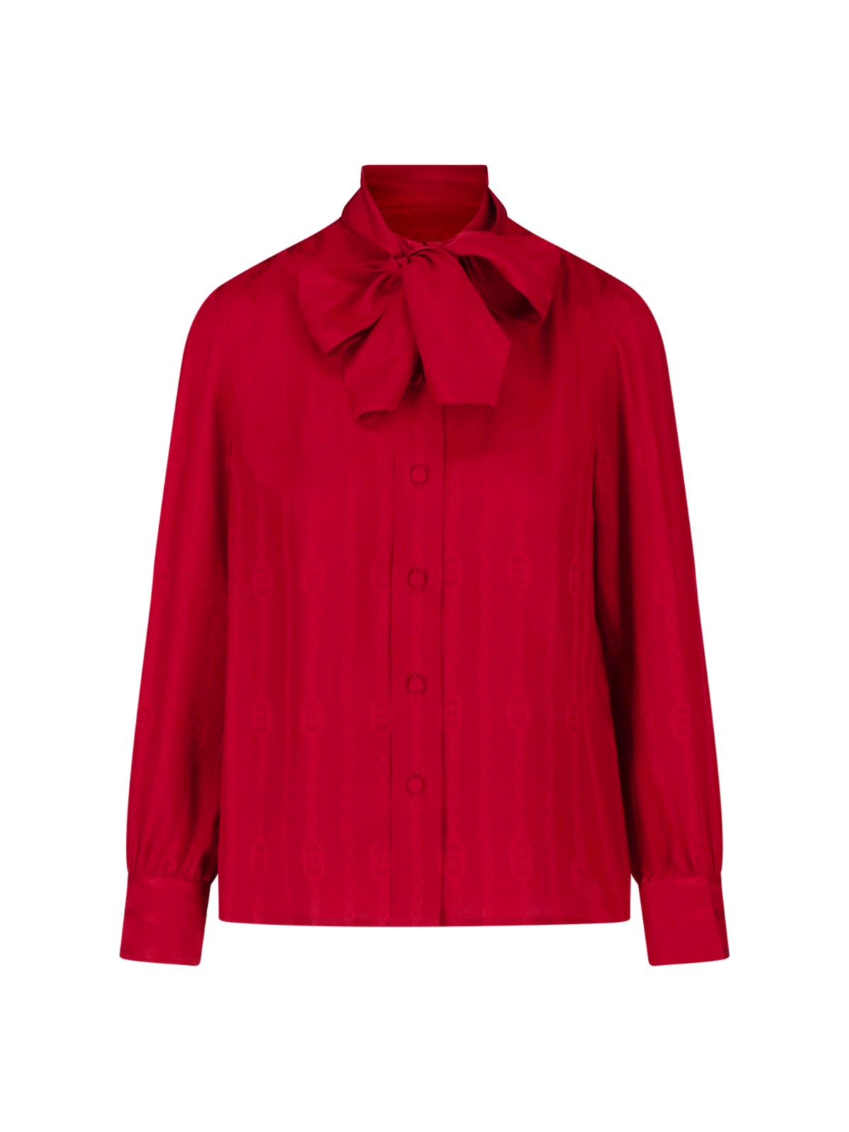 Interlocking G chain silk jacquard shirt