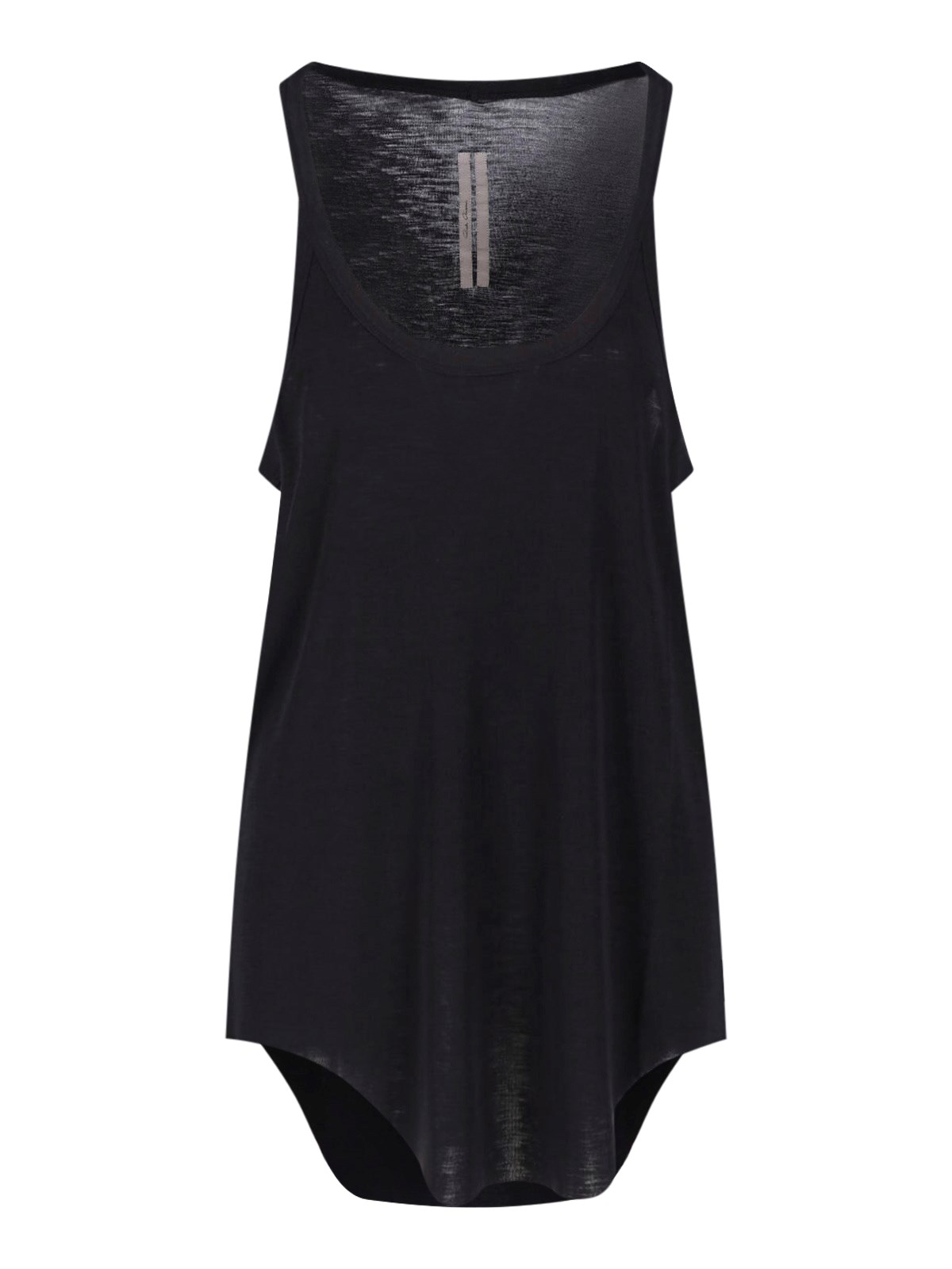 Rick Owens Wool And Silk Tank Top In Black