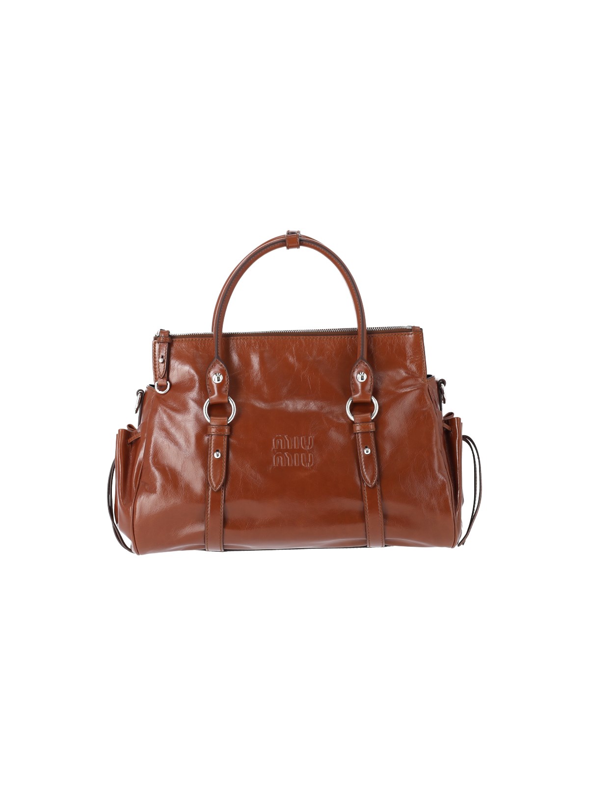 miu miu Borsa A Mano In Pelle Lucida