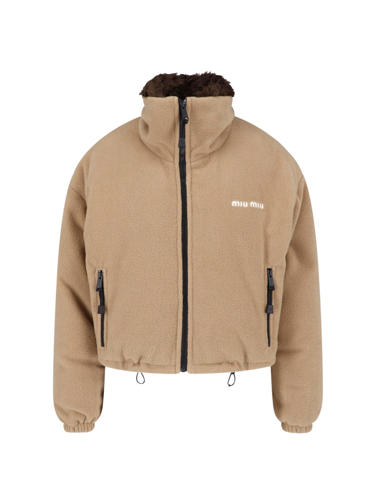 miu miu Fleece Logo Jacket