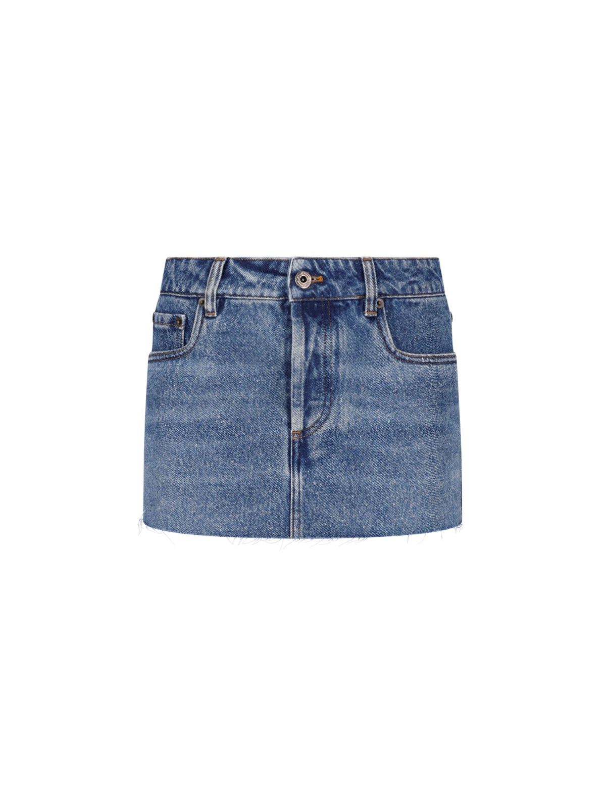 Miu Miu Denim Mini Skirt In Blue