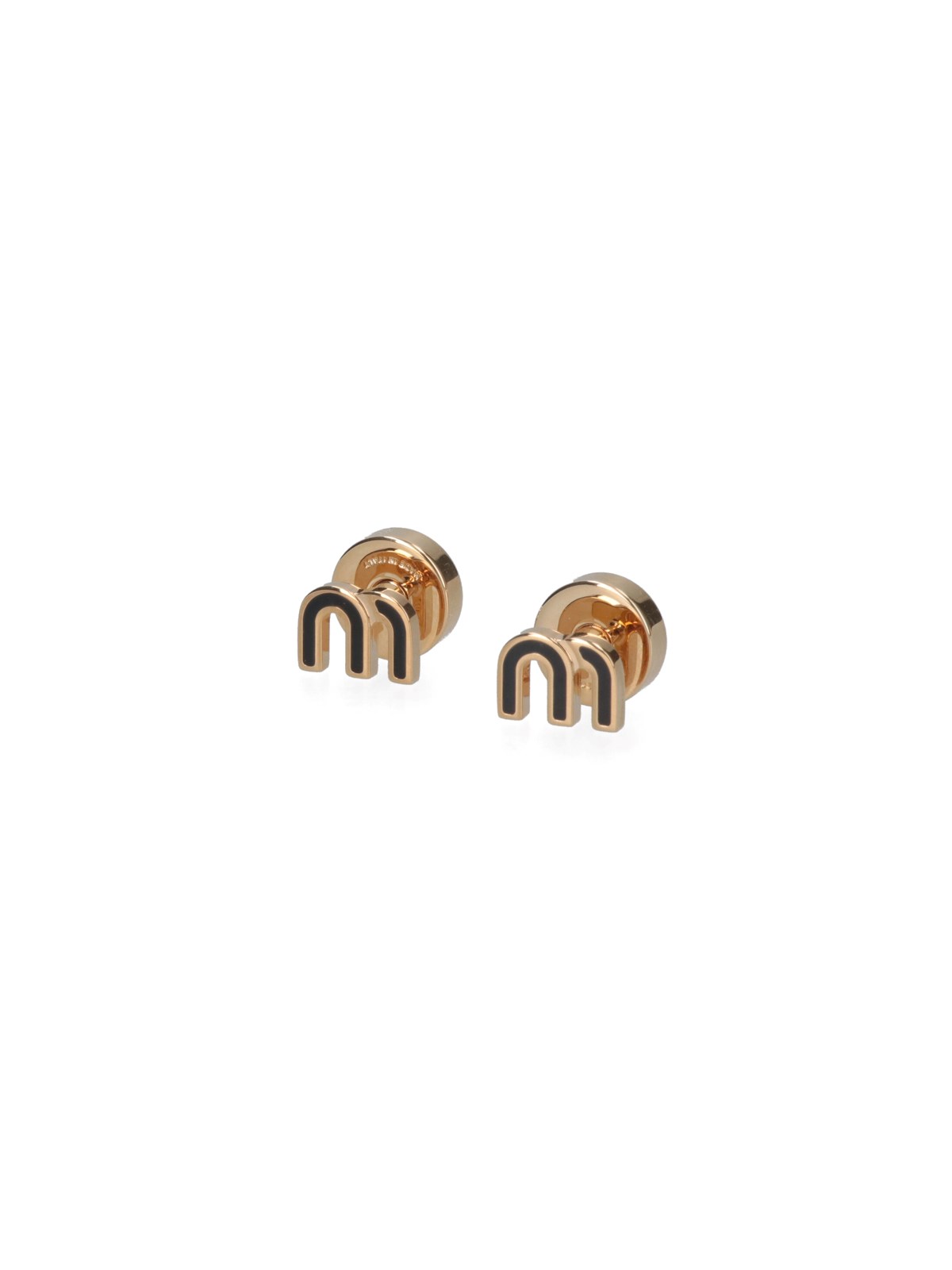 miu miu Logo Earrings