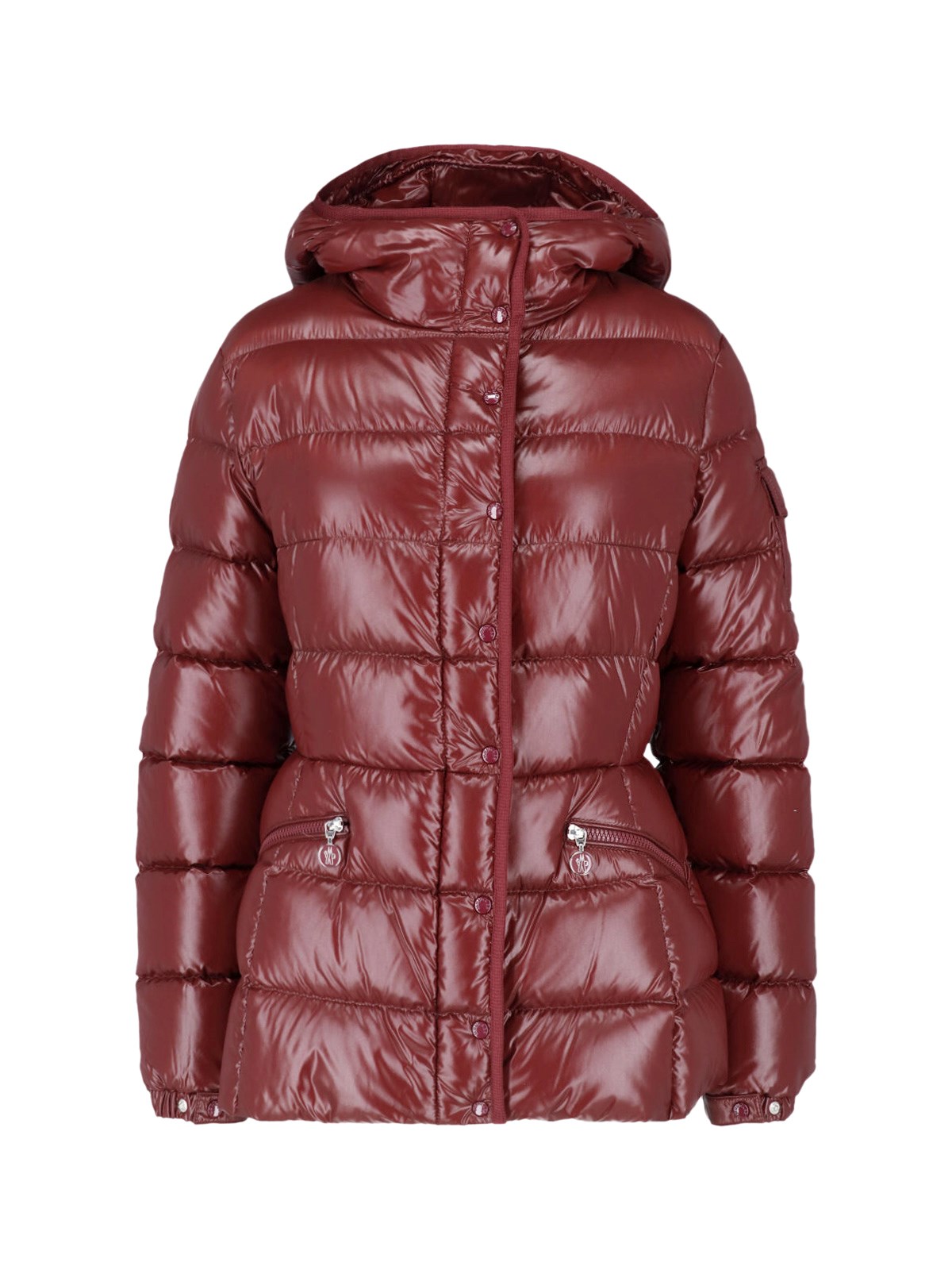 Moncler , Winter Jackets, Female, Red, M, Barante Hooded Short Down Jacket - Image 4