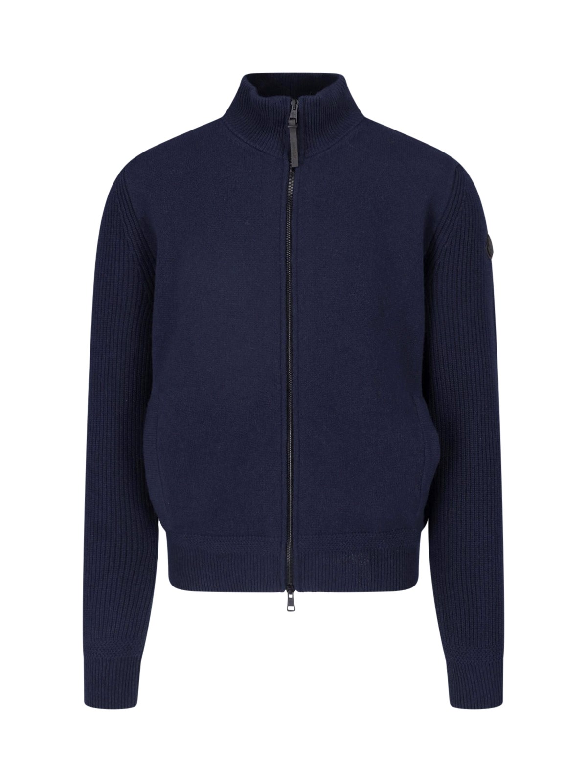 Moncler Cardigan In Virgin Wool And Cashmere