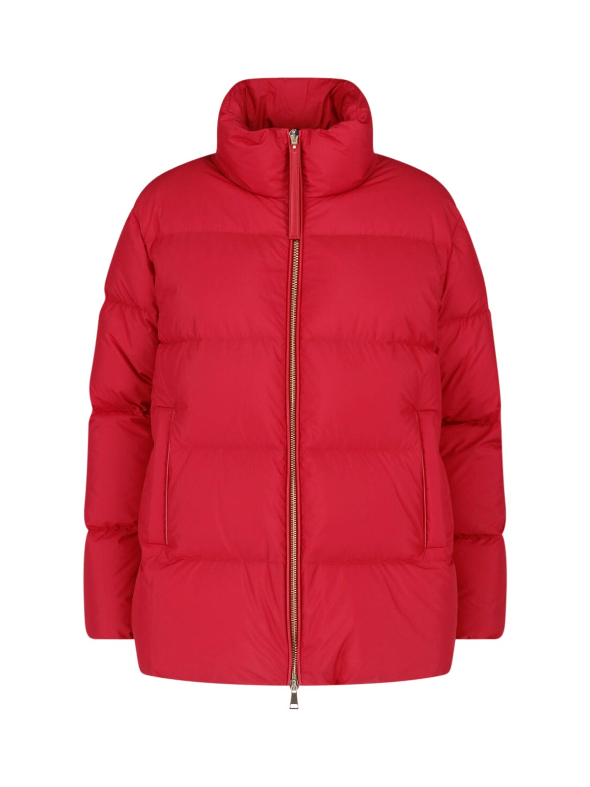Moncler Women's Red Padded Zip-Down Jacket