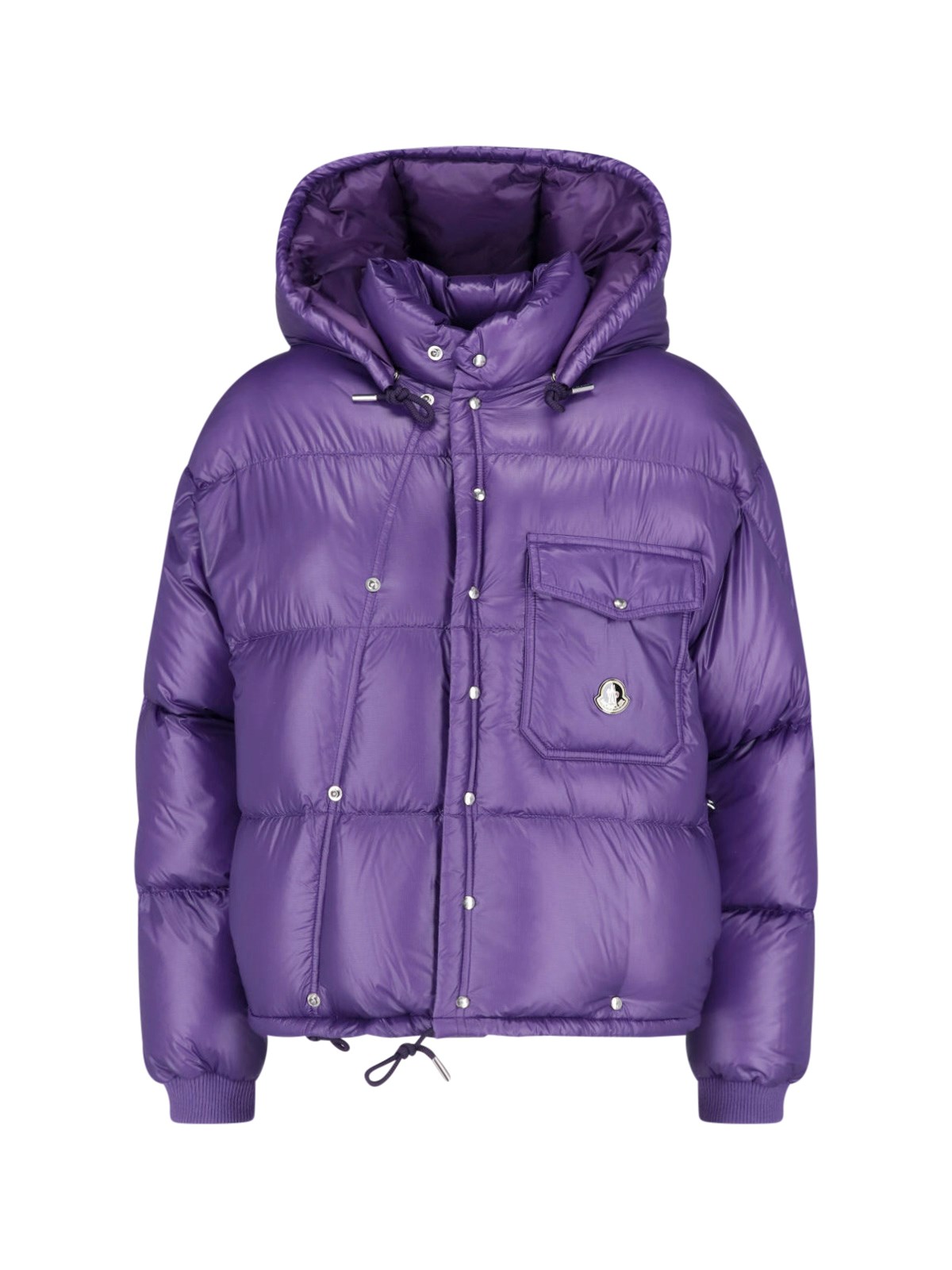 Moncler Donna Viola - Karakorum Hooded Short Down Jacket, Size: 2 - Immagine 3