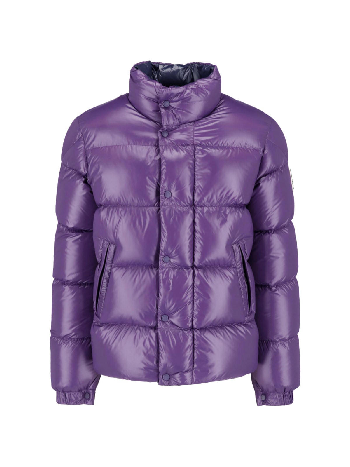 Moncler Men's Pink & Purple Short Bendola Down Jacket In Lacquered Fabric - Image 2