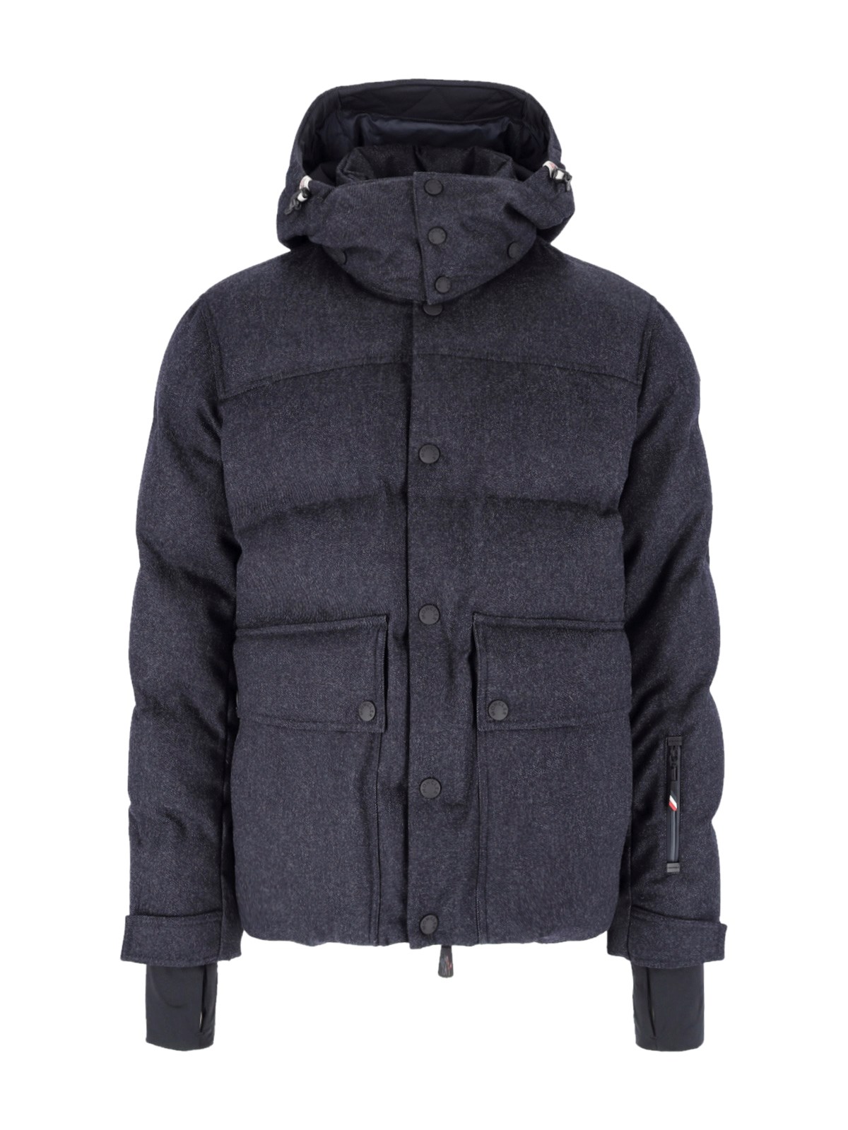 Moncler Grenoble Blue Wool Oves Aries Full-Length Jacket - 4