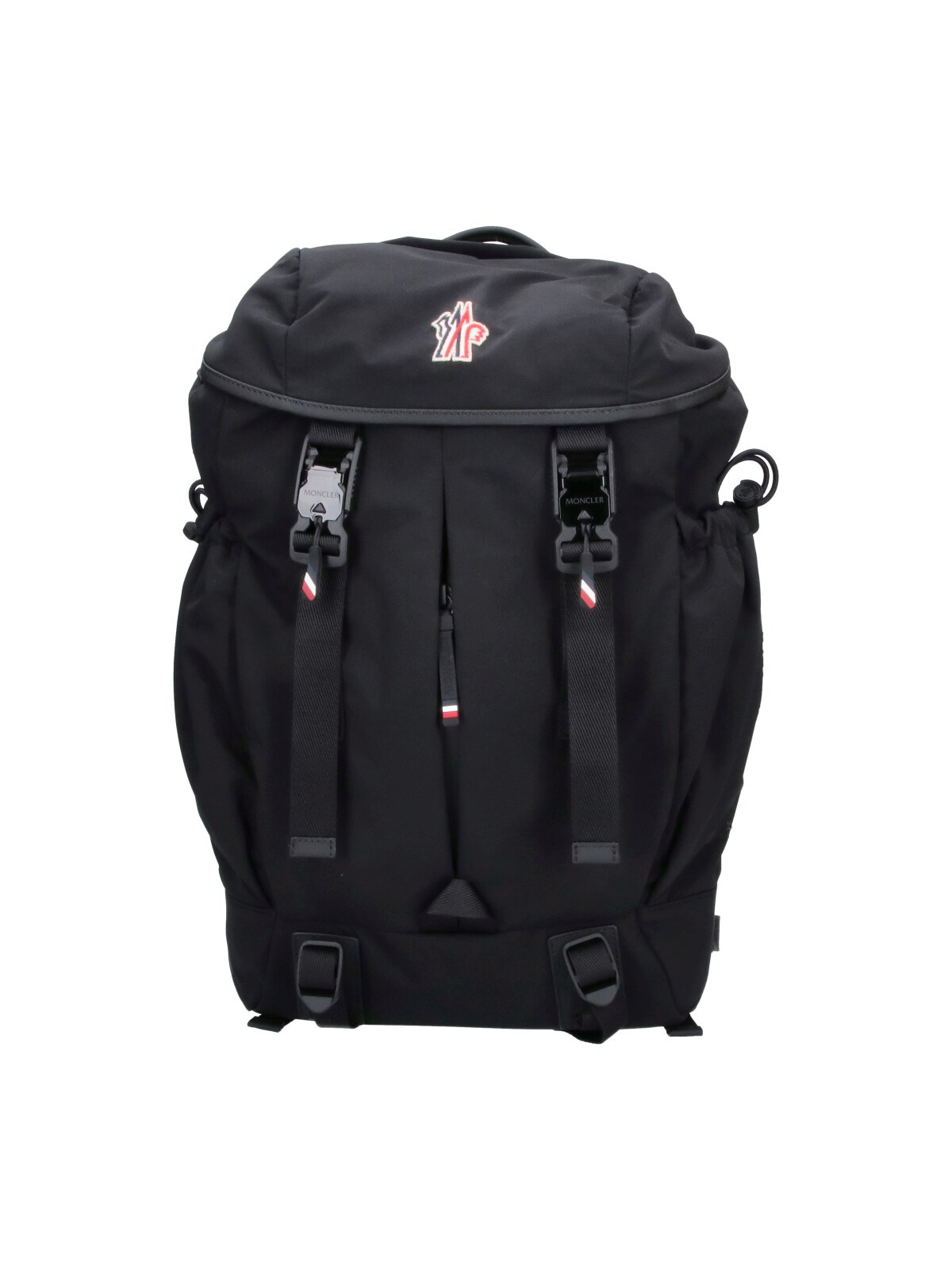 Moncler Grenoble Men's Black Backpack With Leather Trim