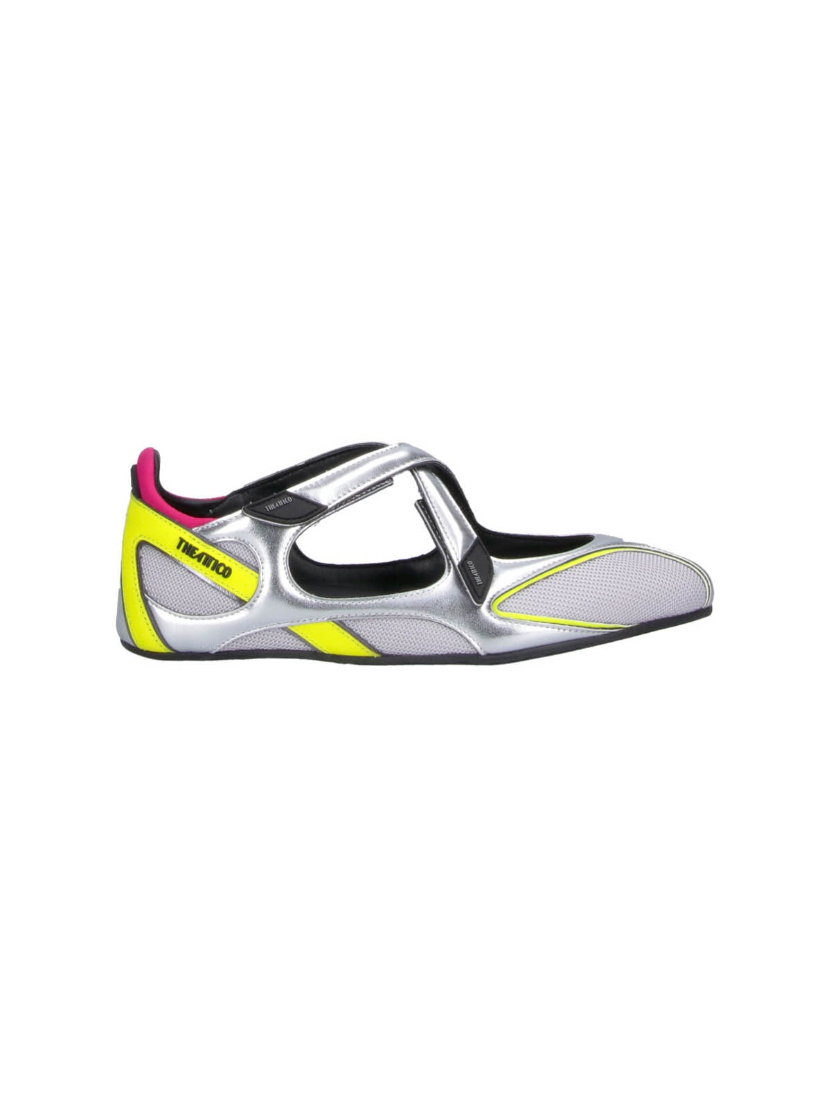 The Attico Women's Silver Ballet Flats "Floor 01"