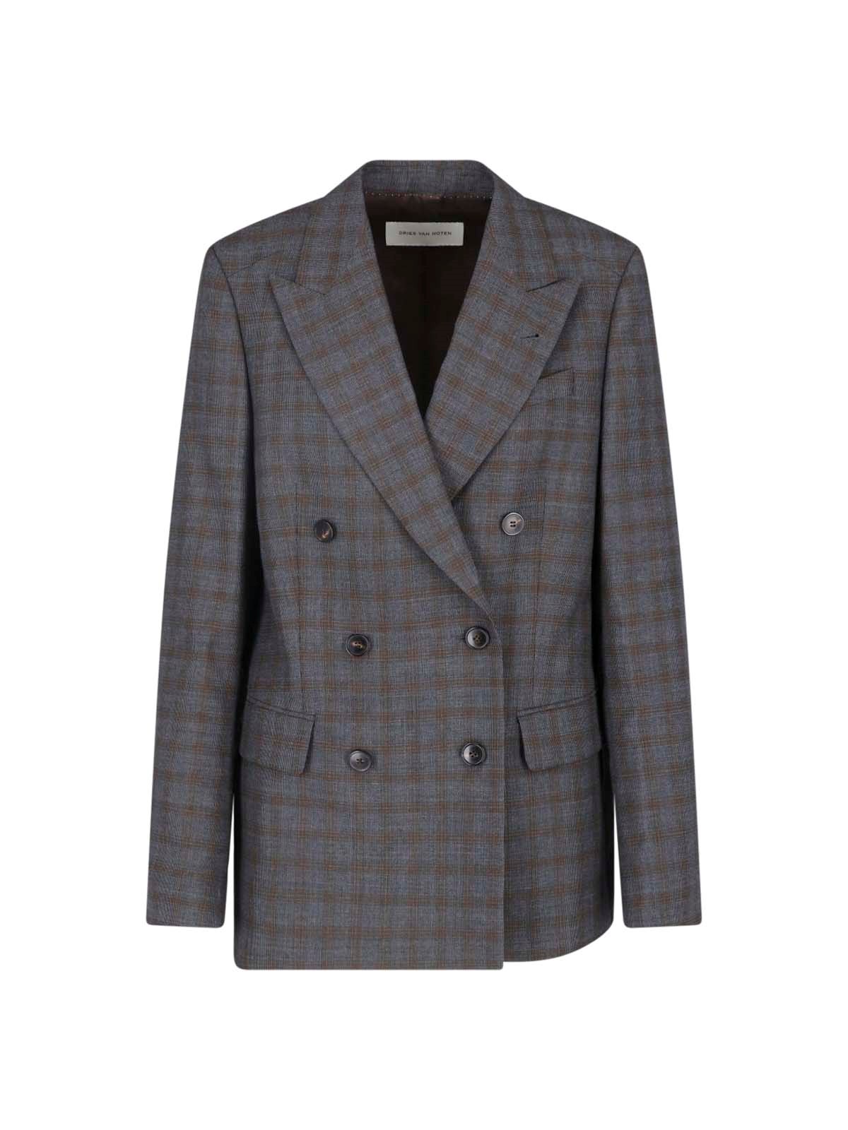 Dries van Noten Double-Breasted Checked Blazer
