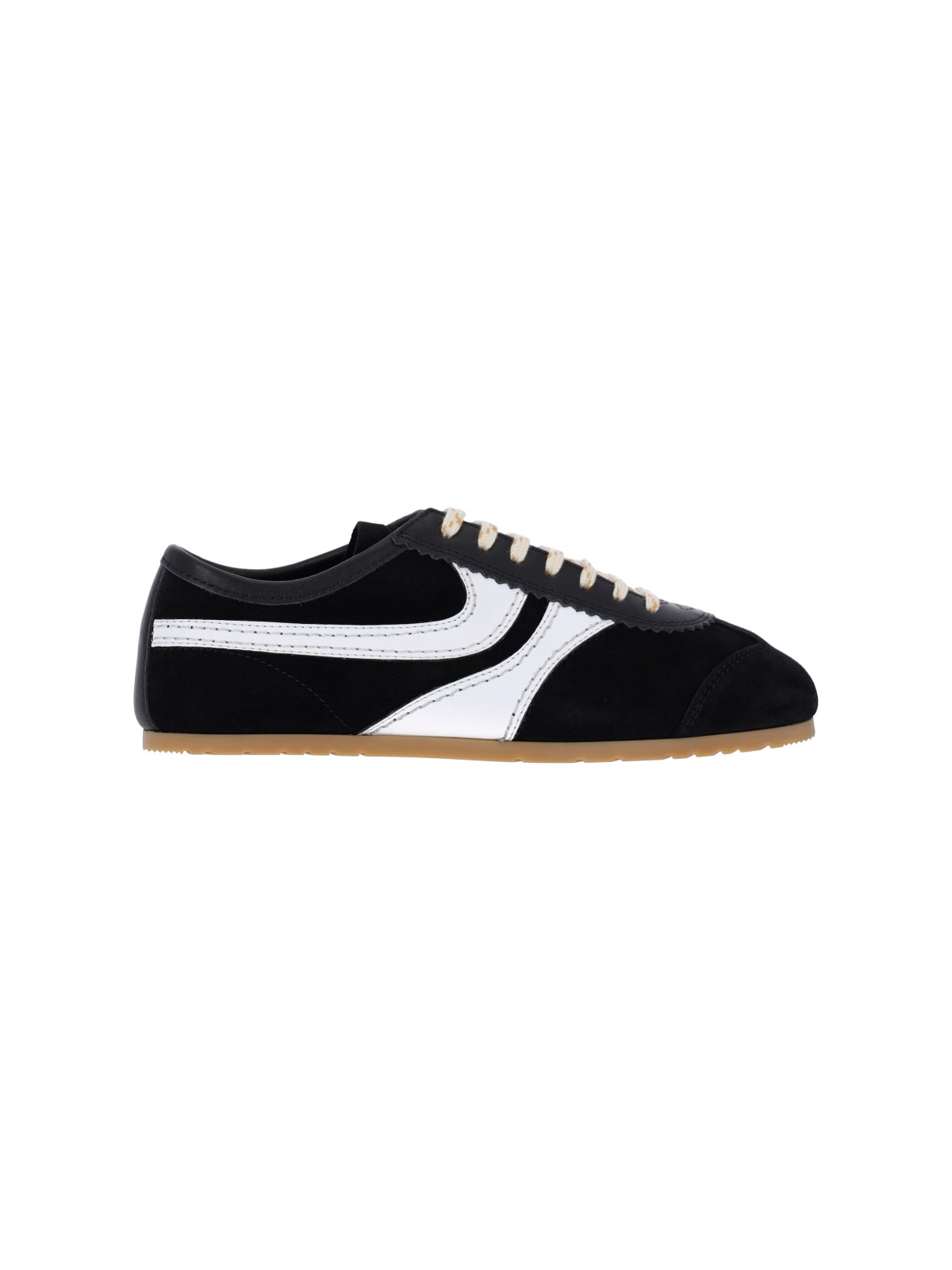 Dries Van Noten Donna Nero Sneakers In Suede