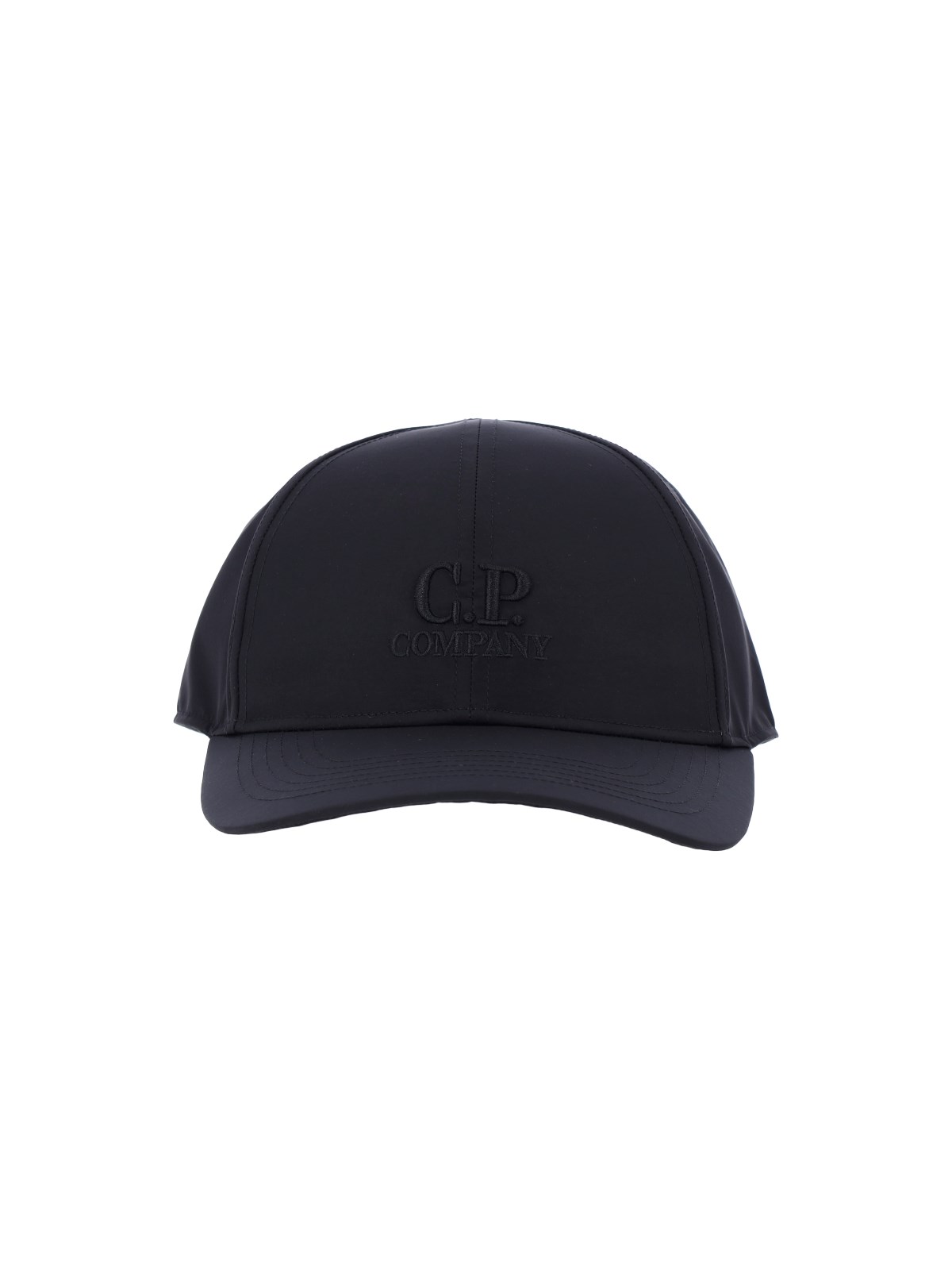 C.p. Company Men's Black Baseball Cap Logo "Chrome-R"