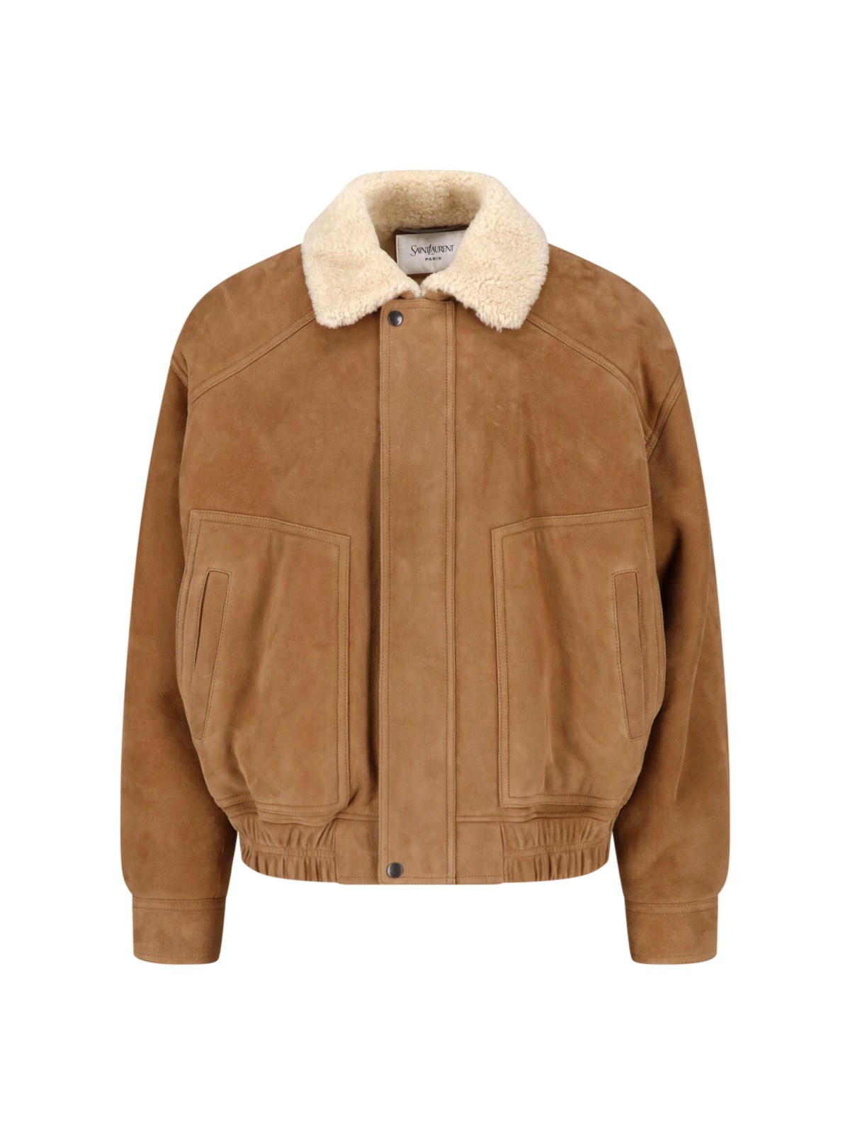 Saint Laurent Shearling And Suede Jacket
