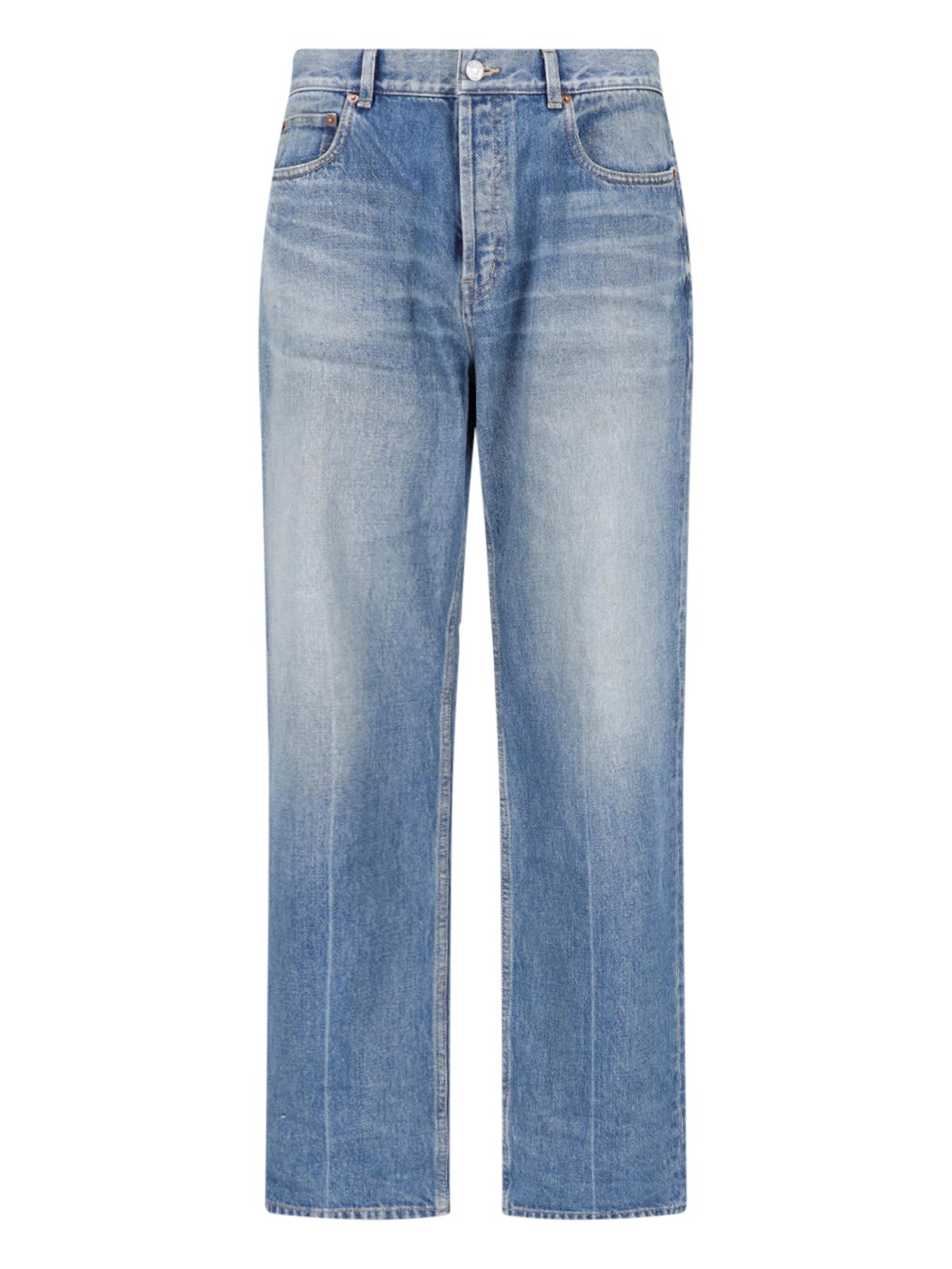 Authentic Medium Blue relax tapered leg jeans