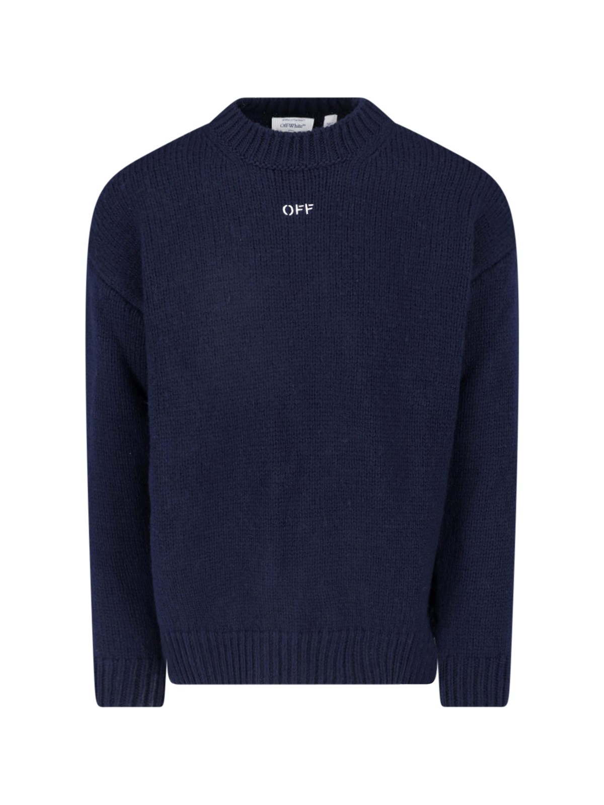 Off-white Wool Sweater "arrow" In Blue