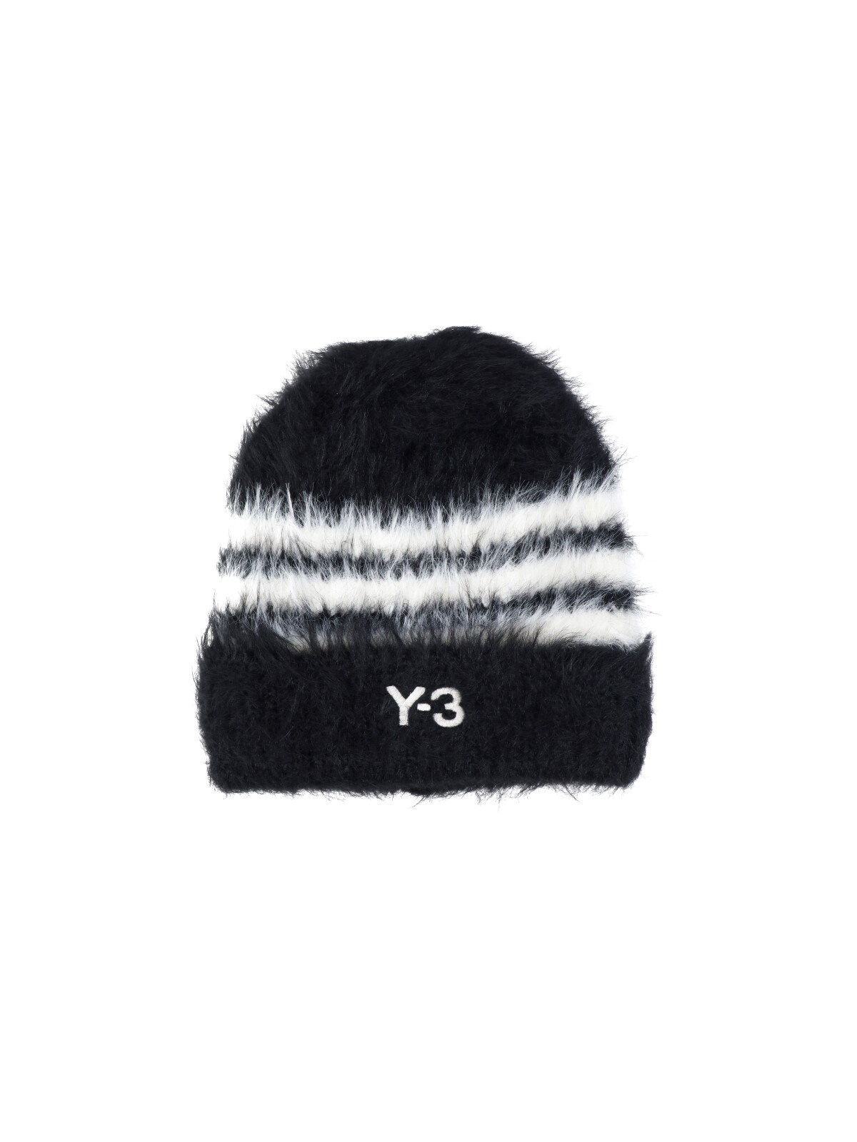 Y-3 Unisex Nero Berretto "3 Stripes"
