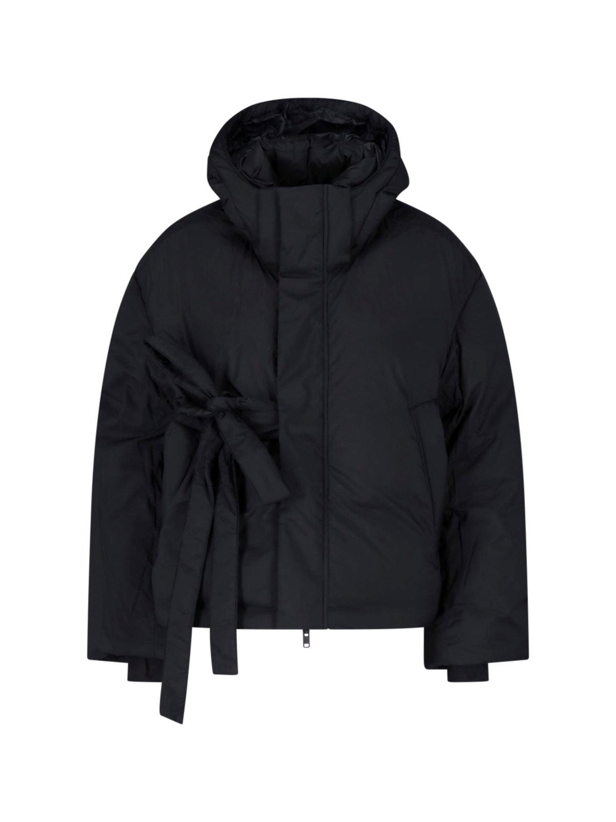 Y-3 Quilted Tie-Front Down Jacket