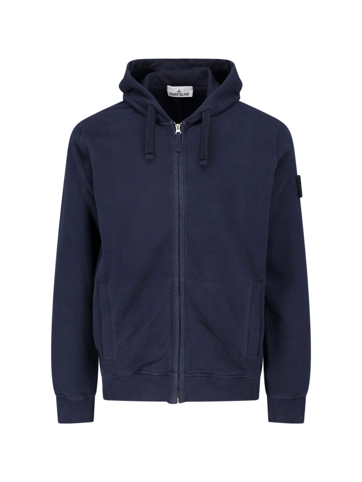 Stone Island Men's Blue Zip Hoodie "Compass"