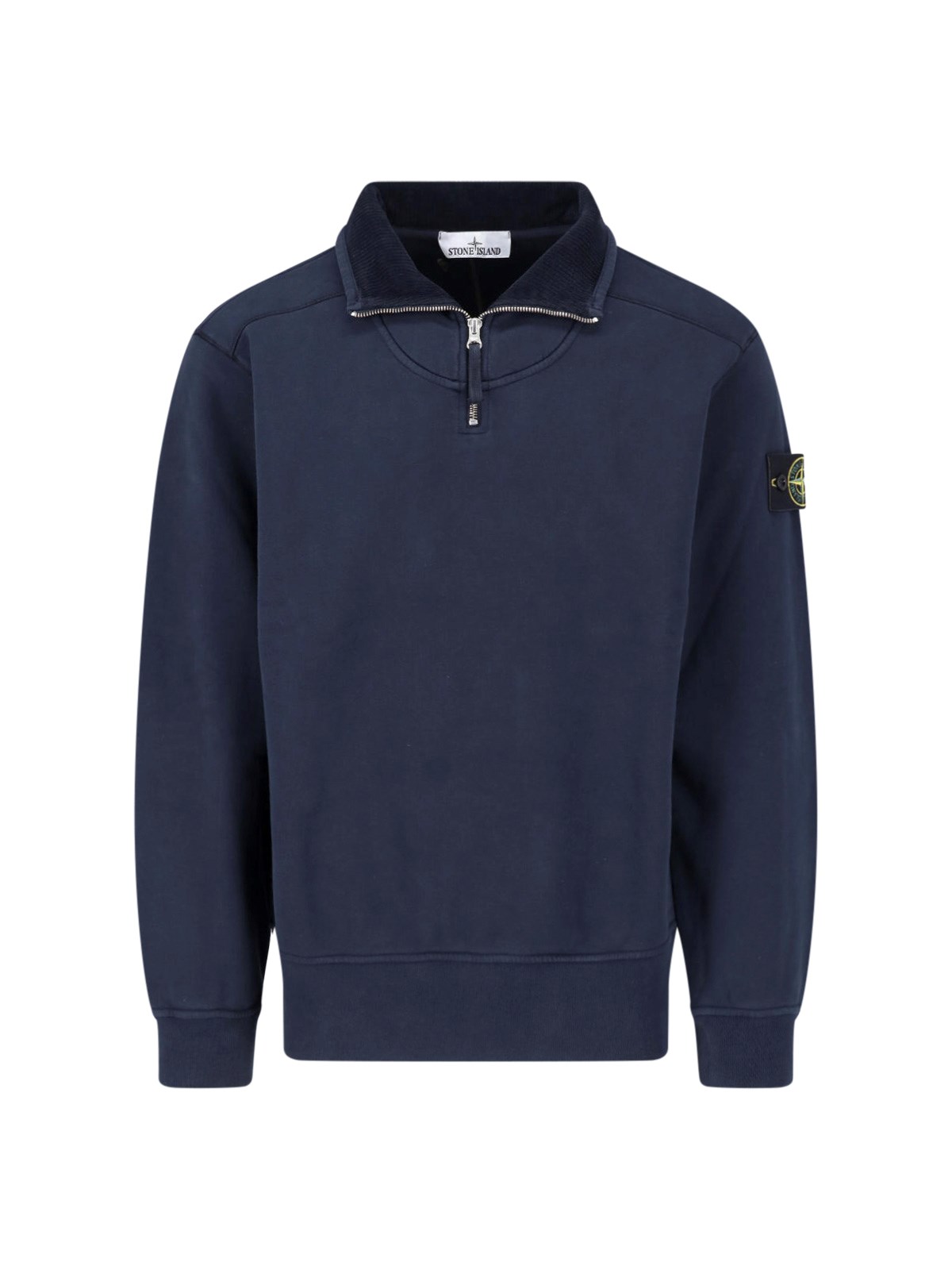 Stone Island Men's Blue Zip Hoodie "Compass"