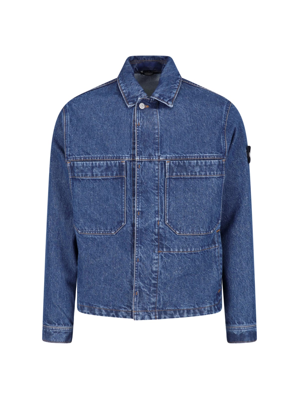 Stone Island Men's Blue Denim Jacket