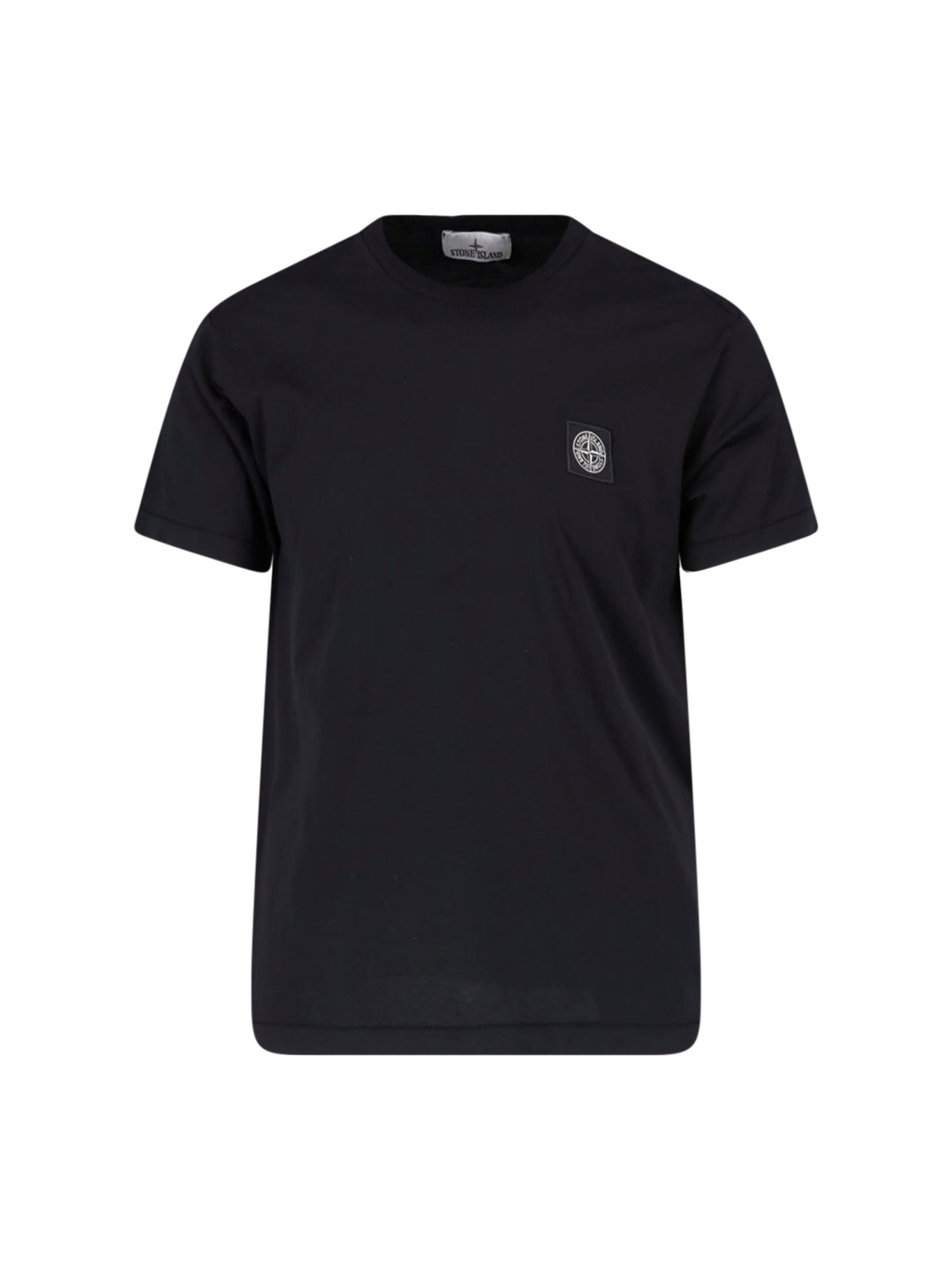 Stone Island Men's Black Cotton Logo T-Shirt
