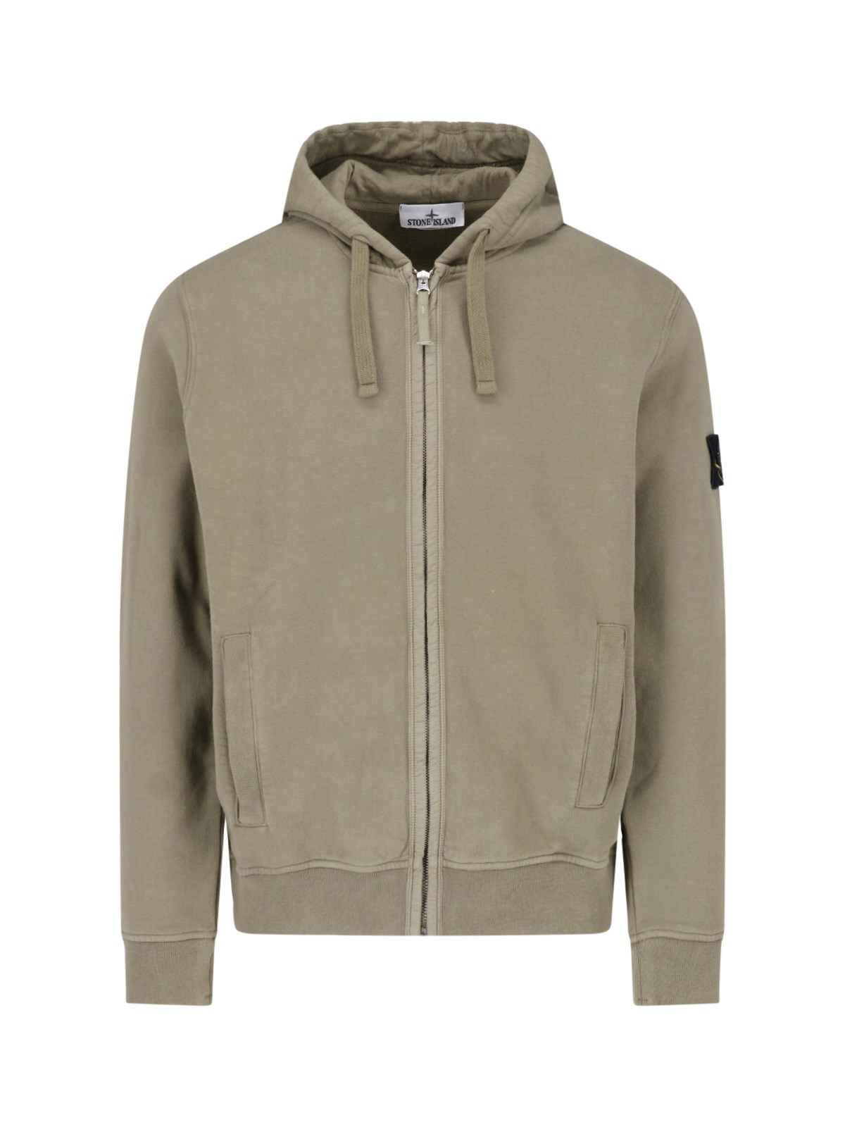 Stone Island Zip Logo Sweatshirt