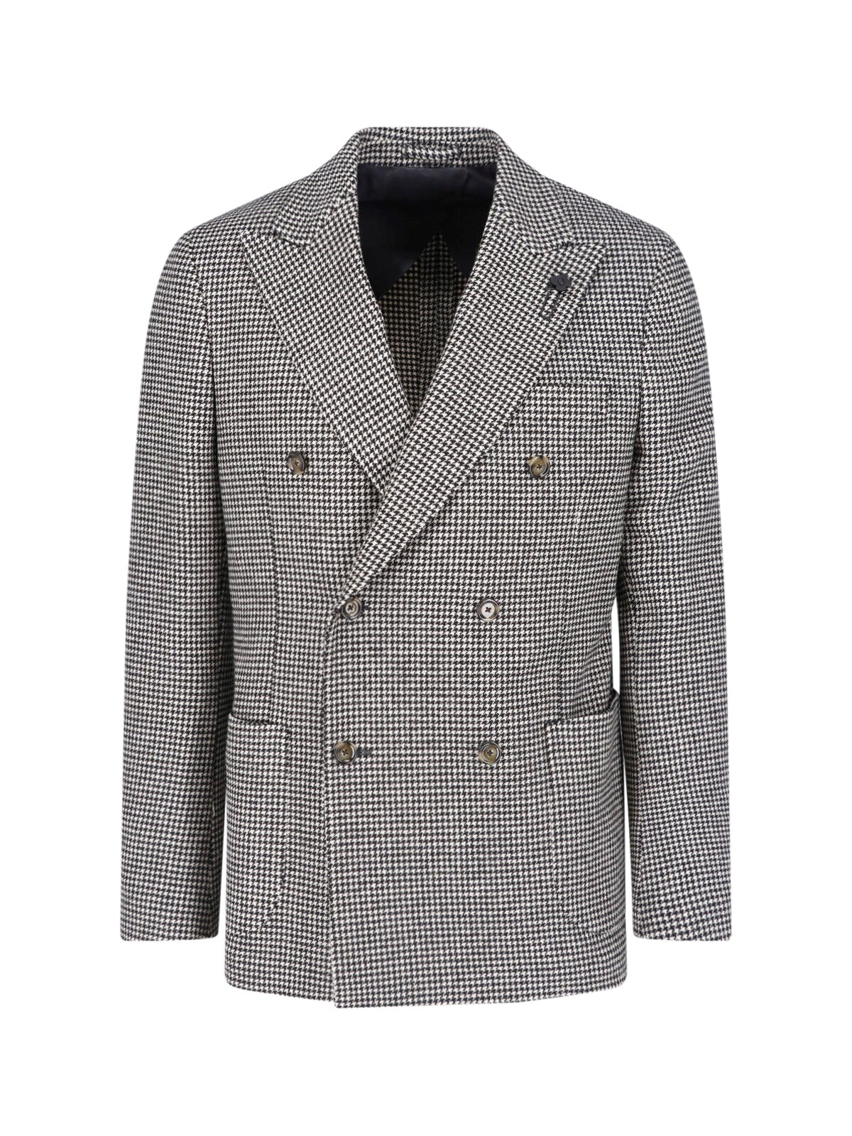 Lardini Double-Breasted Blazer In Wool Blend