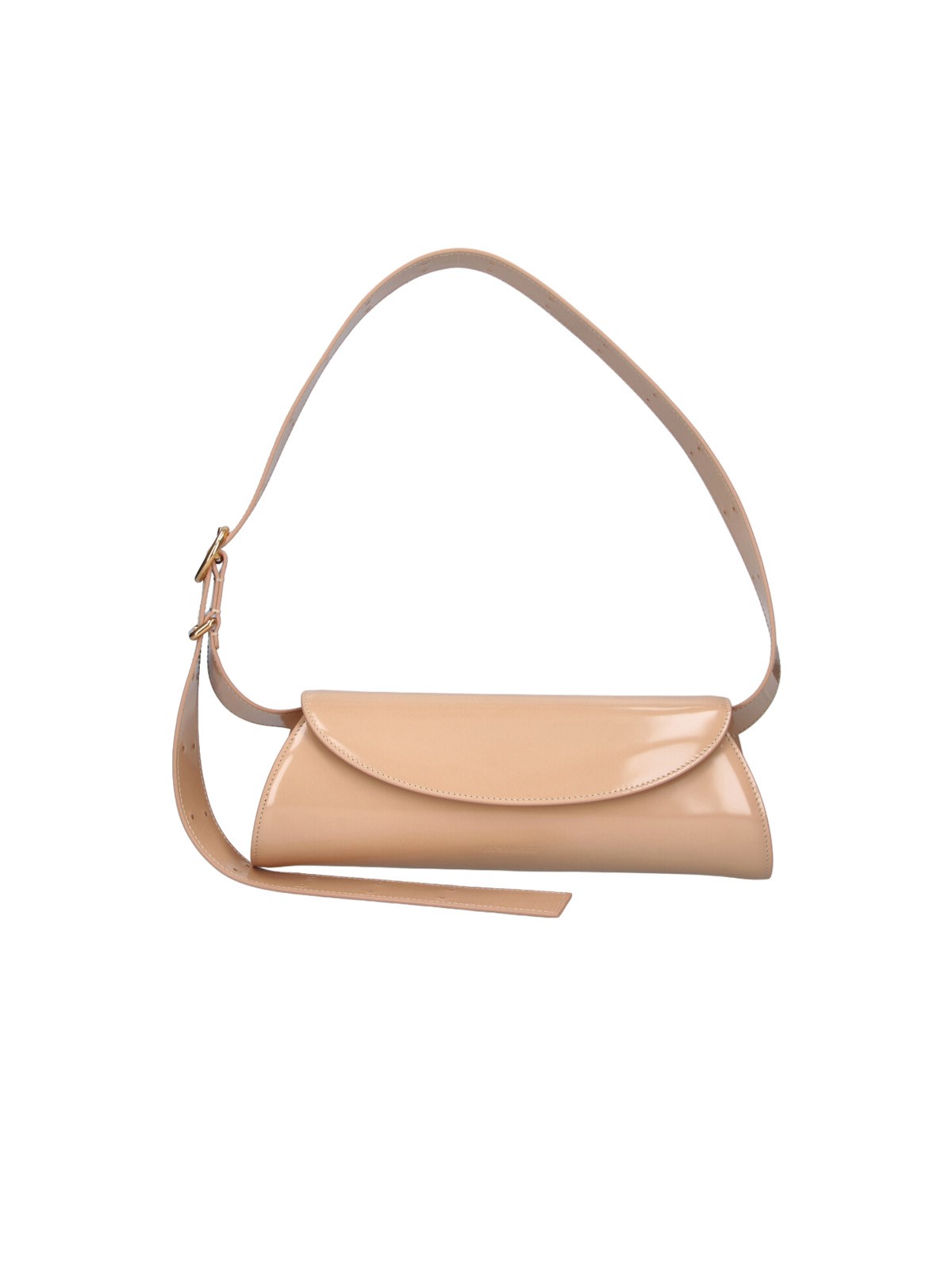 Jil Sander Women's Beige Large Shoulder Bag "Cannolo"