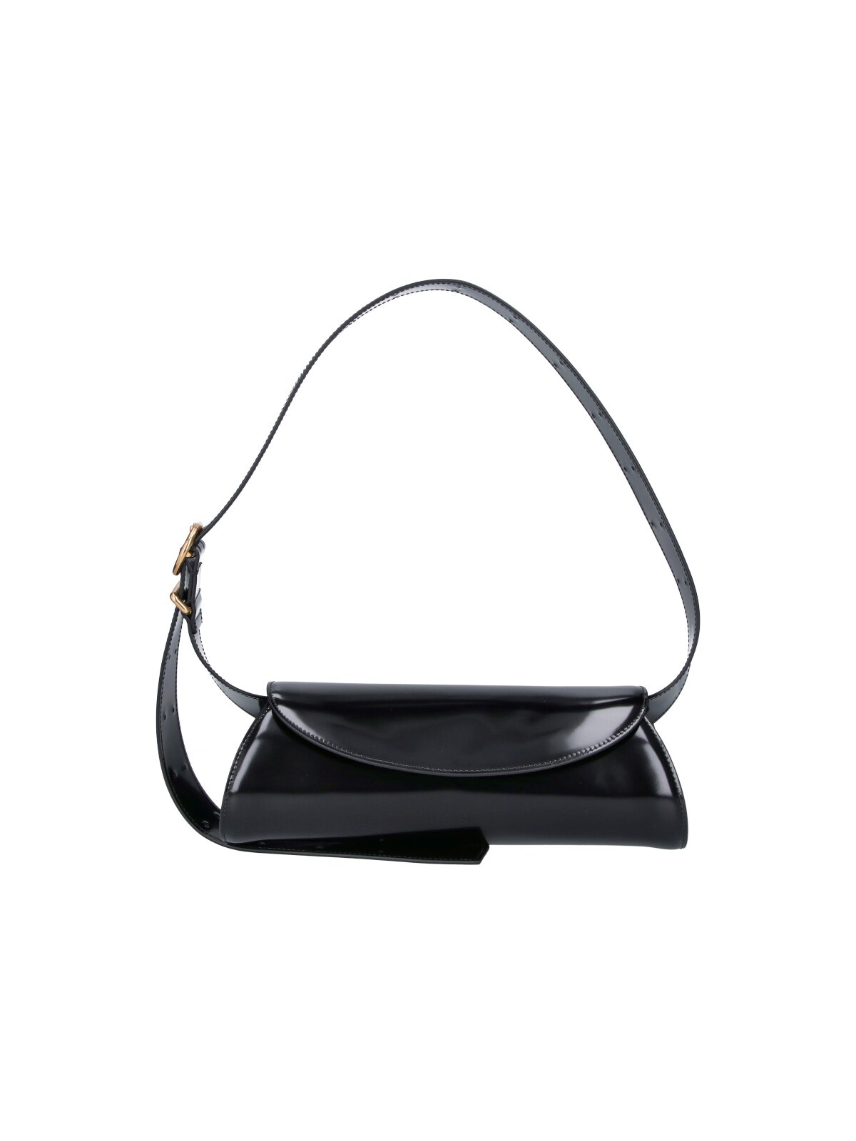 Jil Sander Women's Black Large Shoulder Bag "Cannolo"