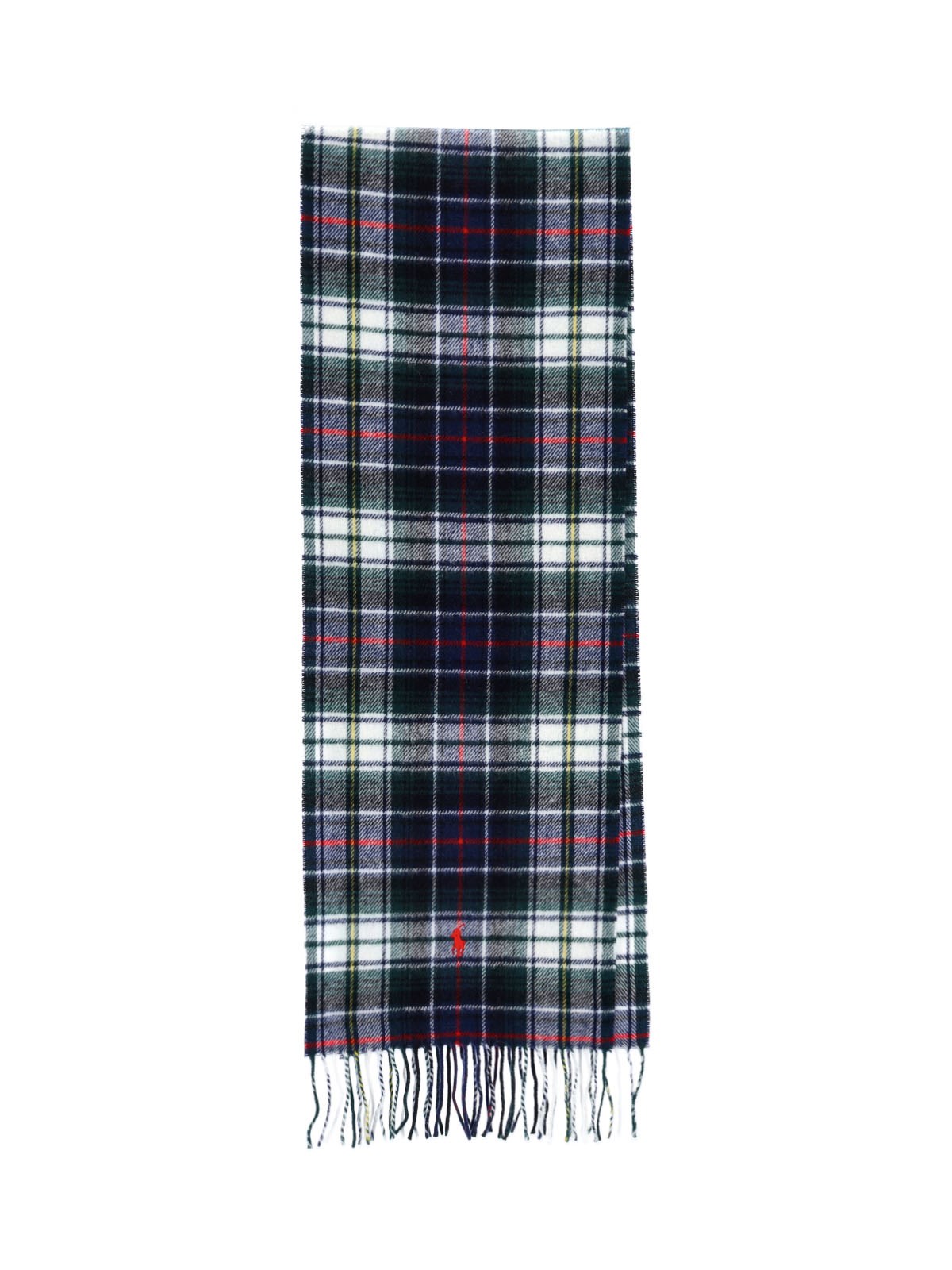 Polo Ralph Lauren Blue Wool Check Scarf